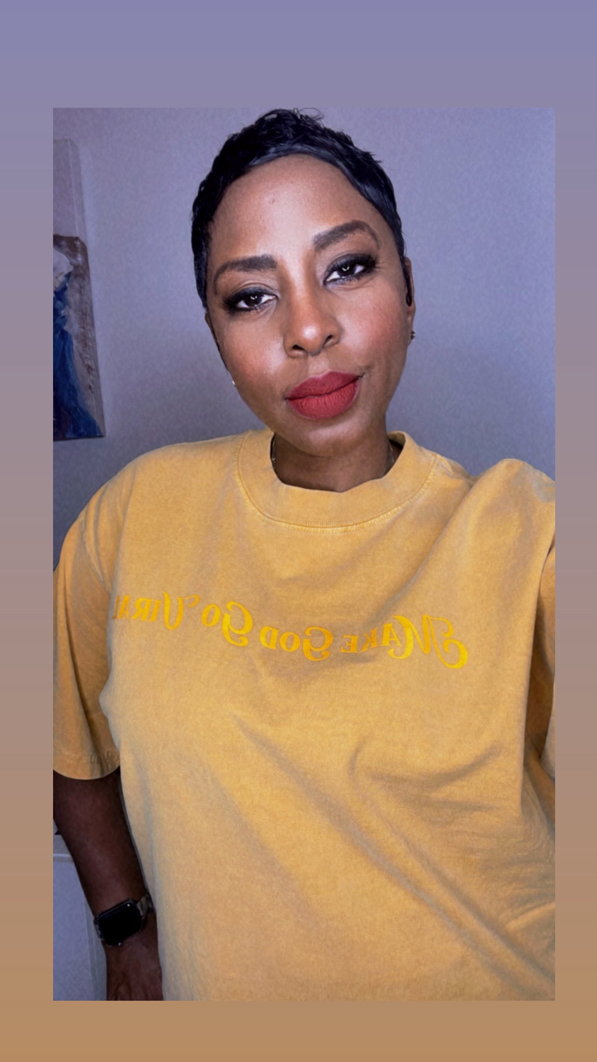 GGM! Make God Go Viral Tee.  Mustard