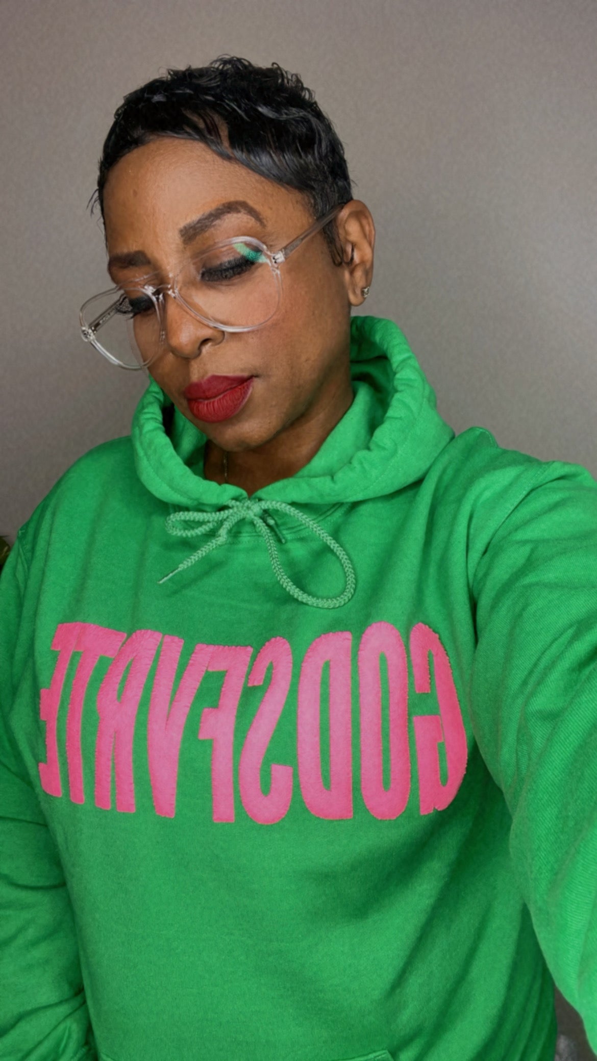GGM! GODSFVRTE Hoodie. Kelley Green
