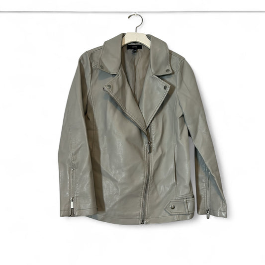 LOVE AGAIN! F21 Gray Moto Jacket. M