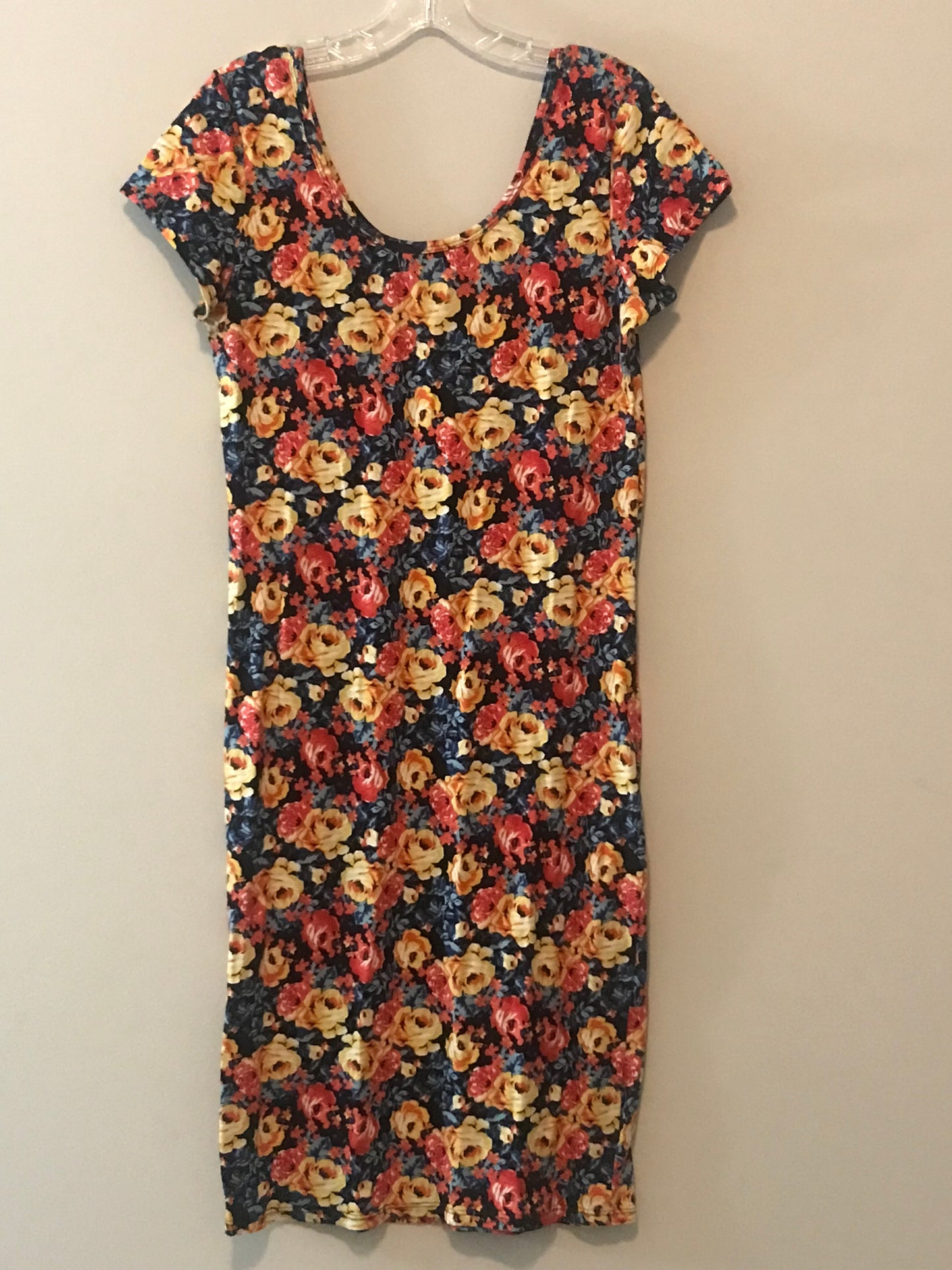 Floral Bodycon Dress: Sz XL