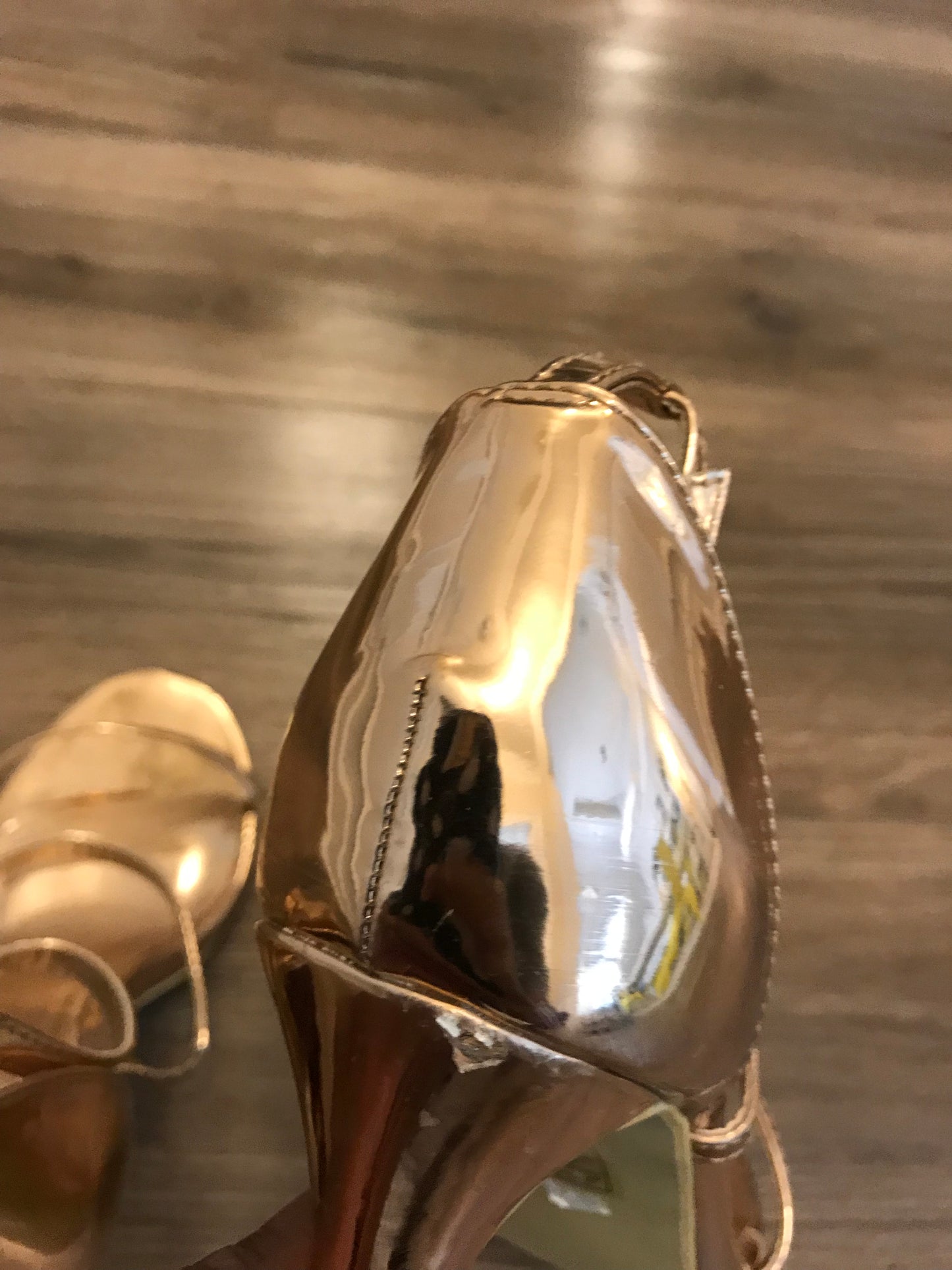 Chic Rose Gold Heels: Size 8