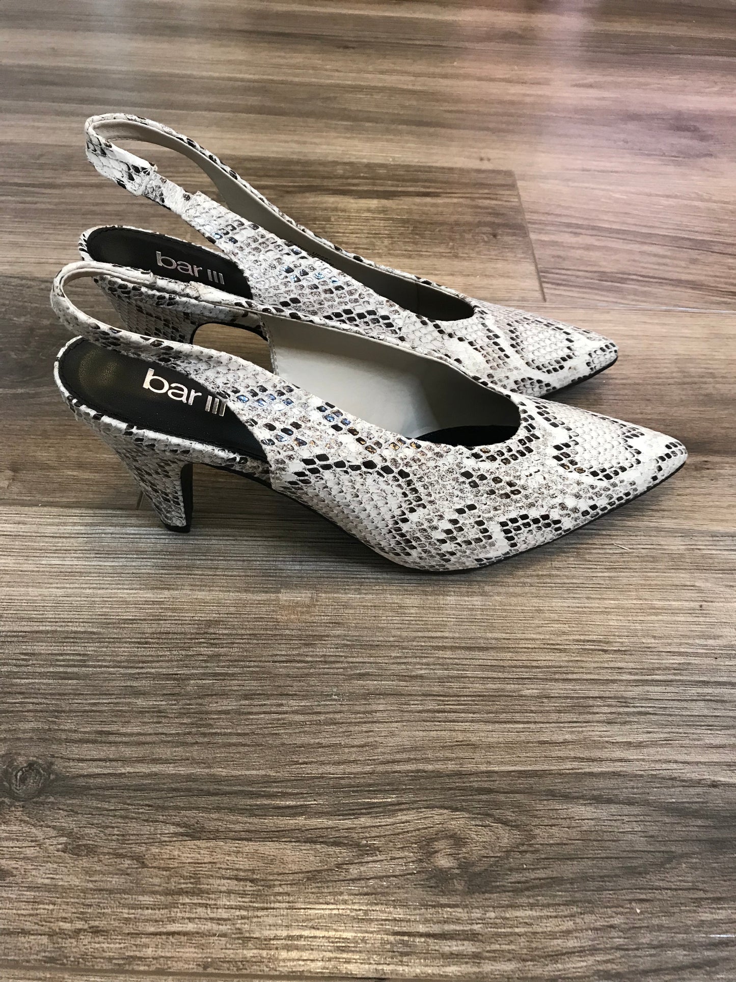 BAR II Snakeskin Slingback Heels! Size 9