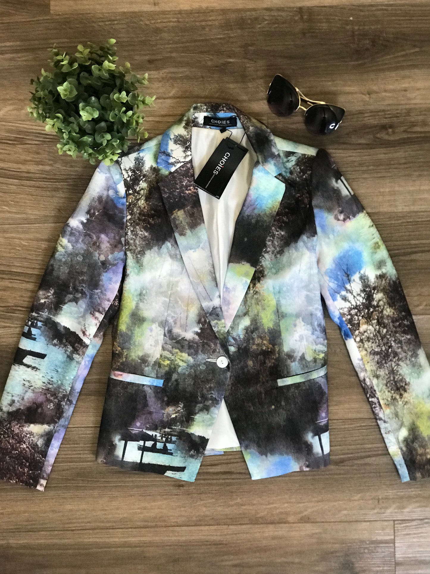 Choies Watercolor Blazer: Size S