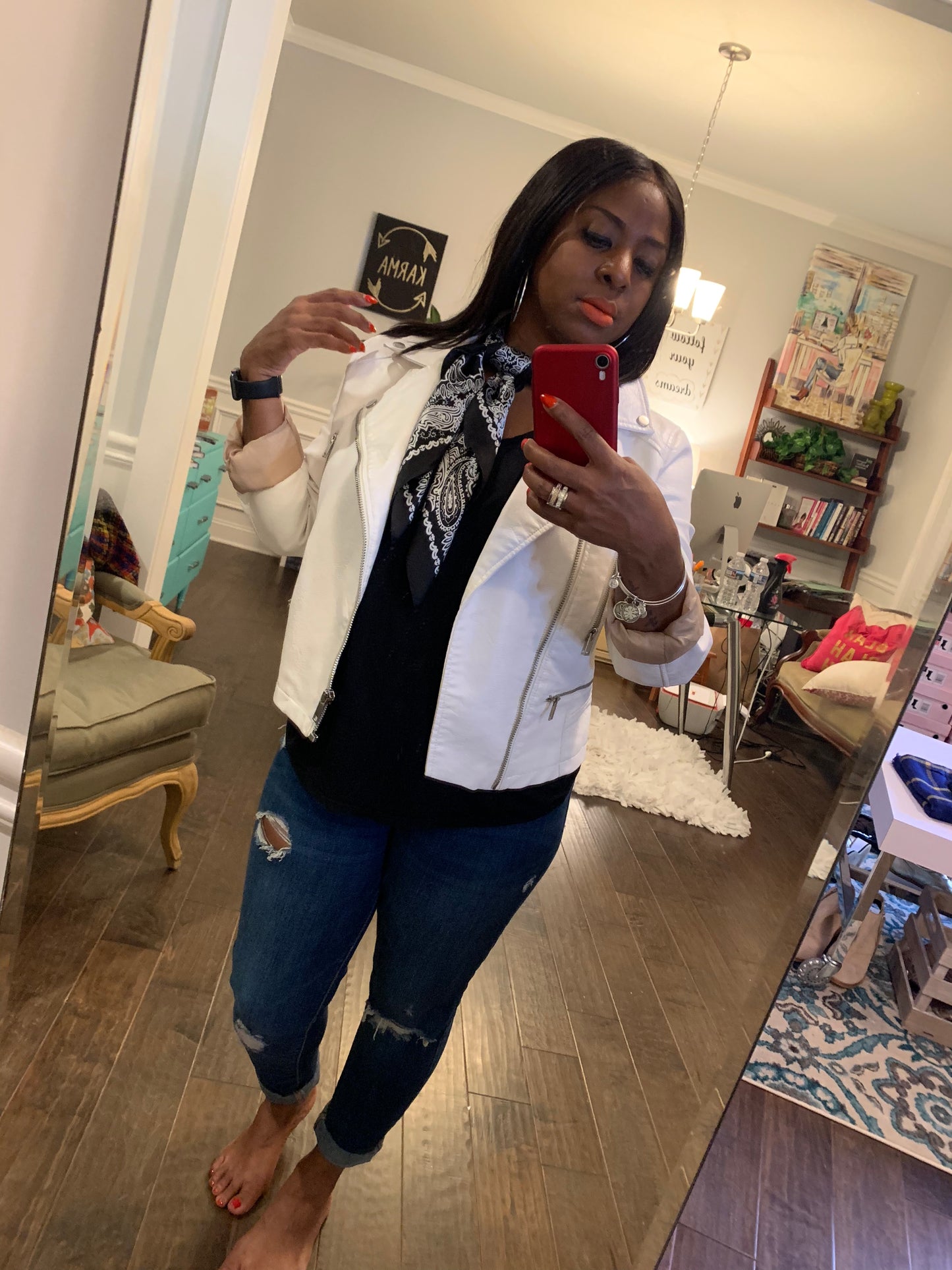 Satin Fashion Bandanna: MIDNIGHT BLACK