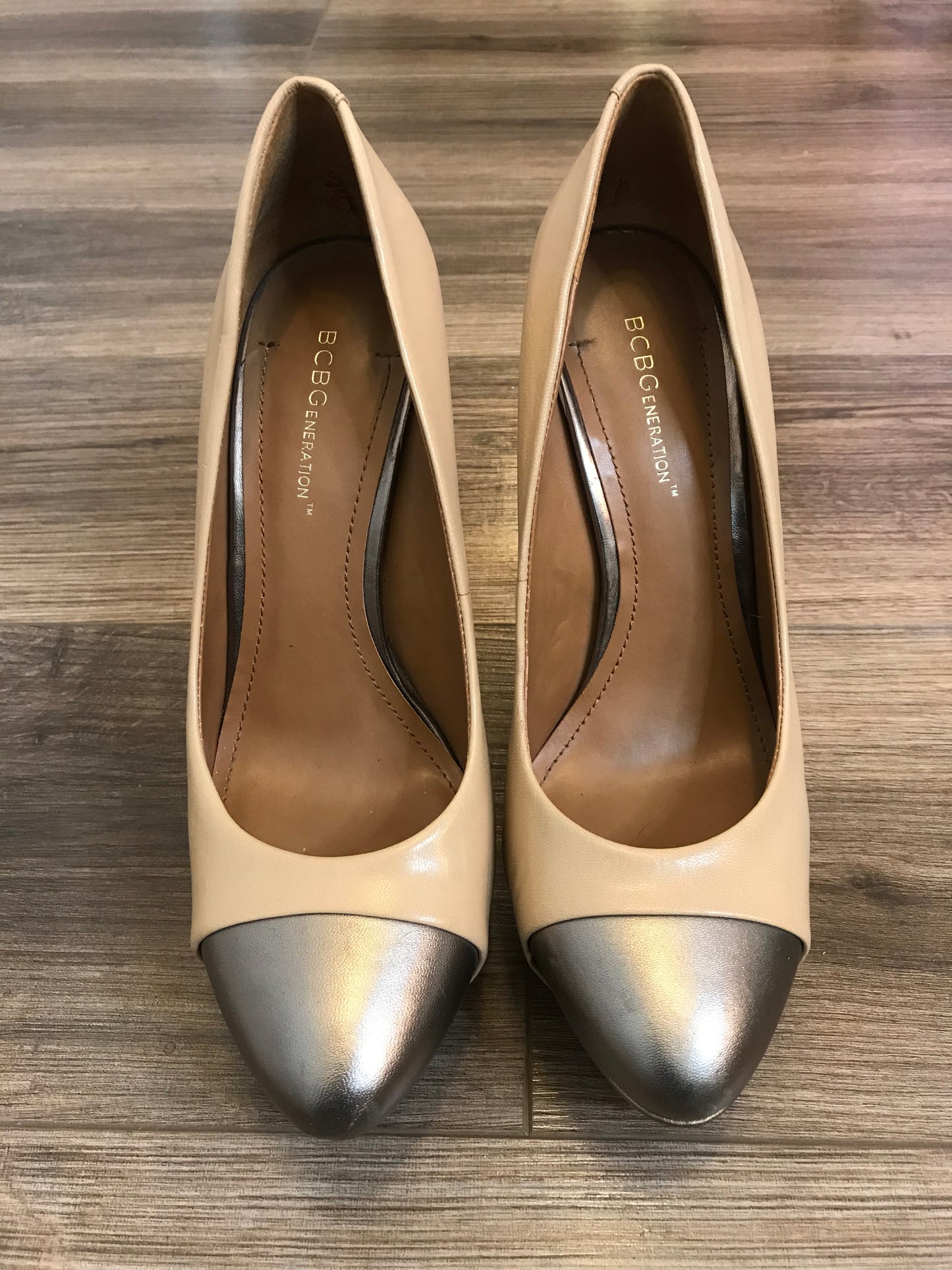 BCBG Nude Platform Heels! Size 8.5