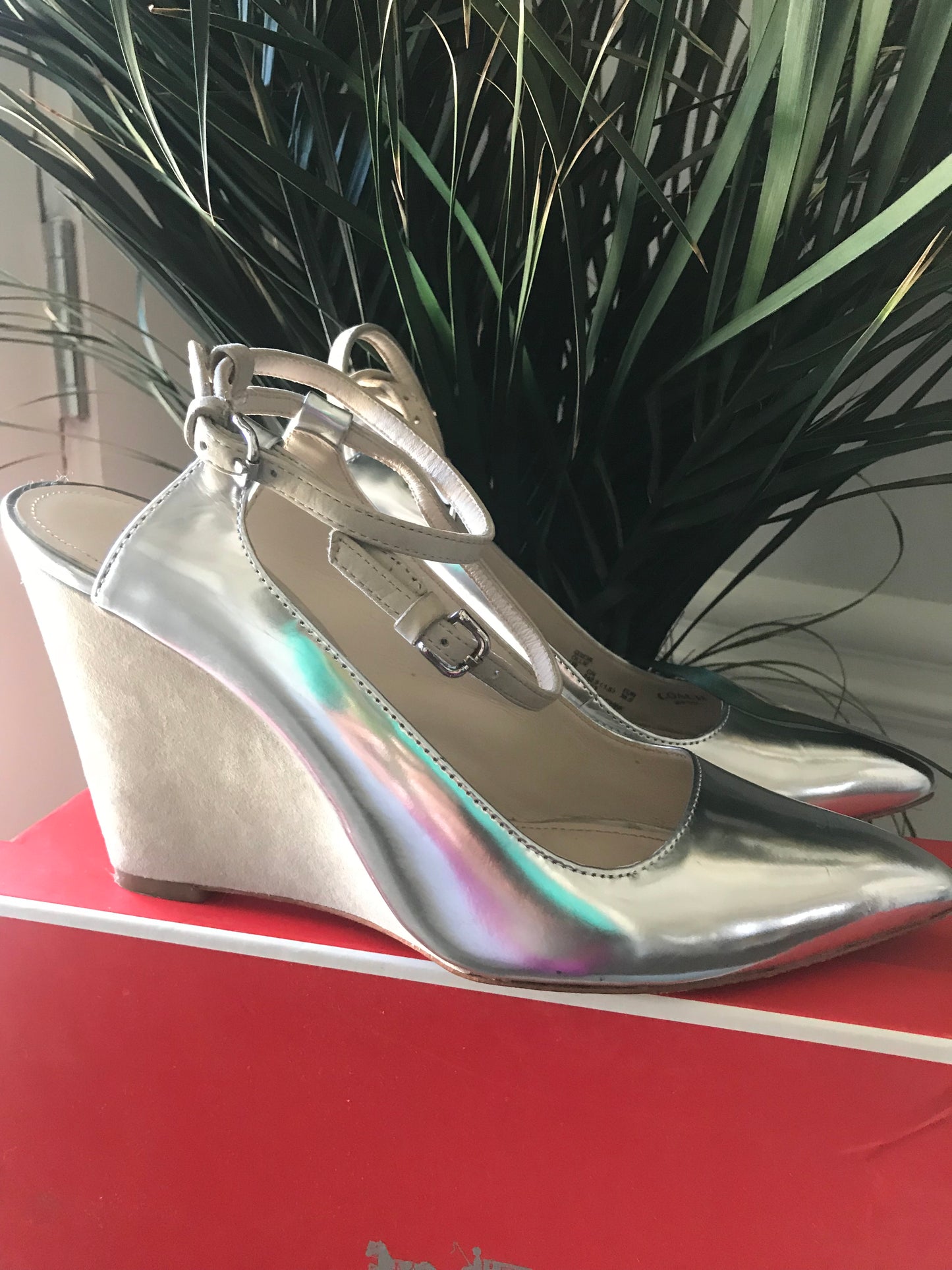 Coach Metallic Wedges! Size 8.5