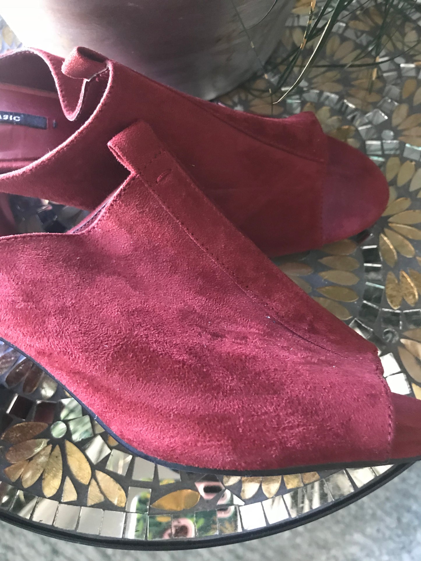 Zara Maroon Mules! Size 8