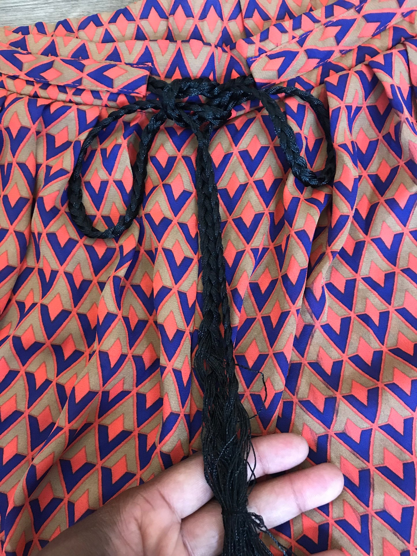 Tangerine Printed Palazzo Pants: Size M