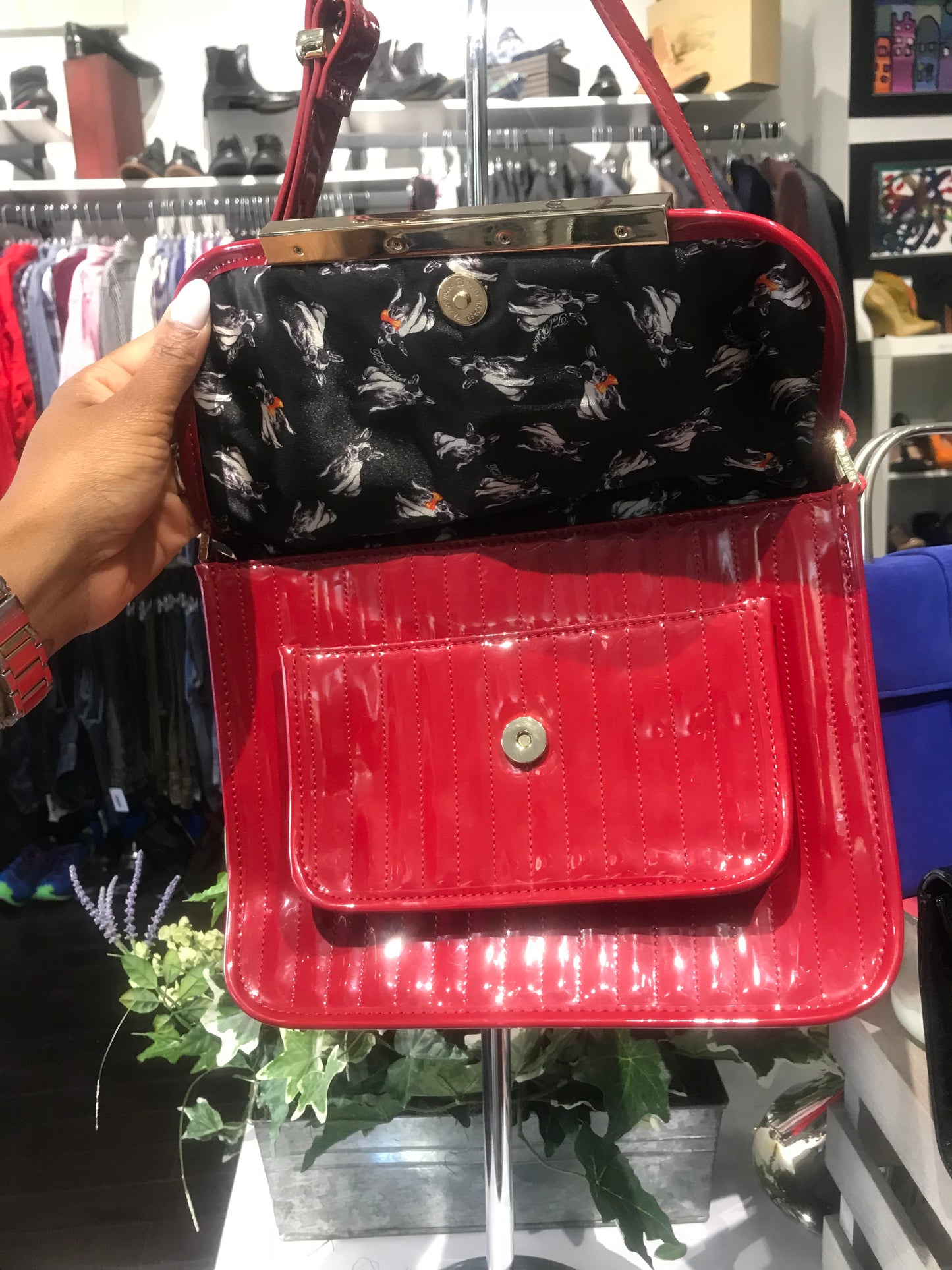 Ted Baker Crimson Patent Crossbody!