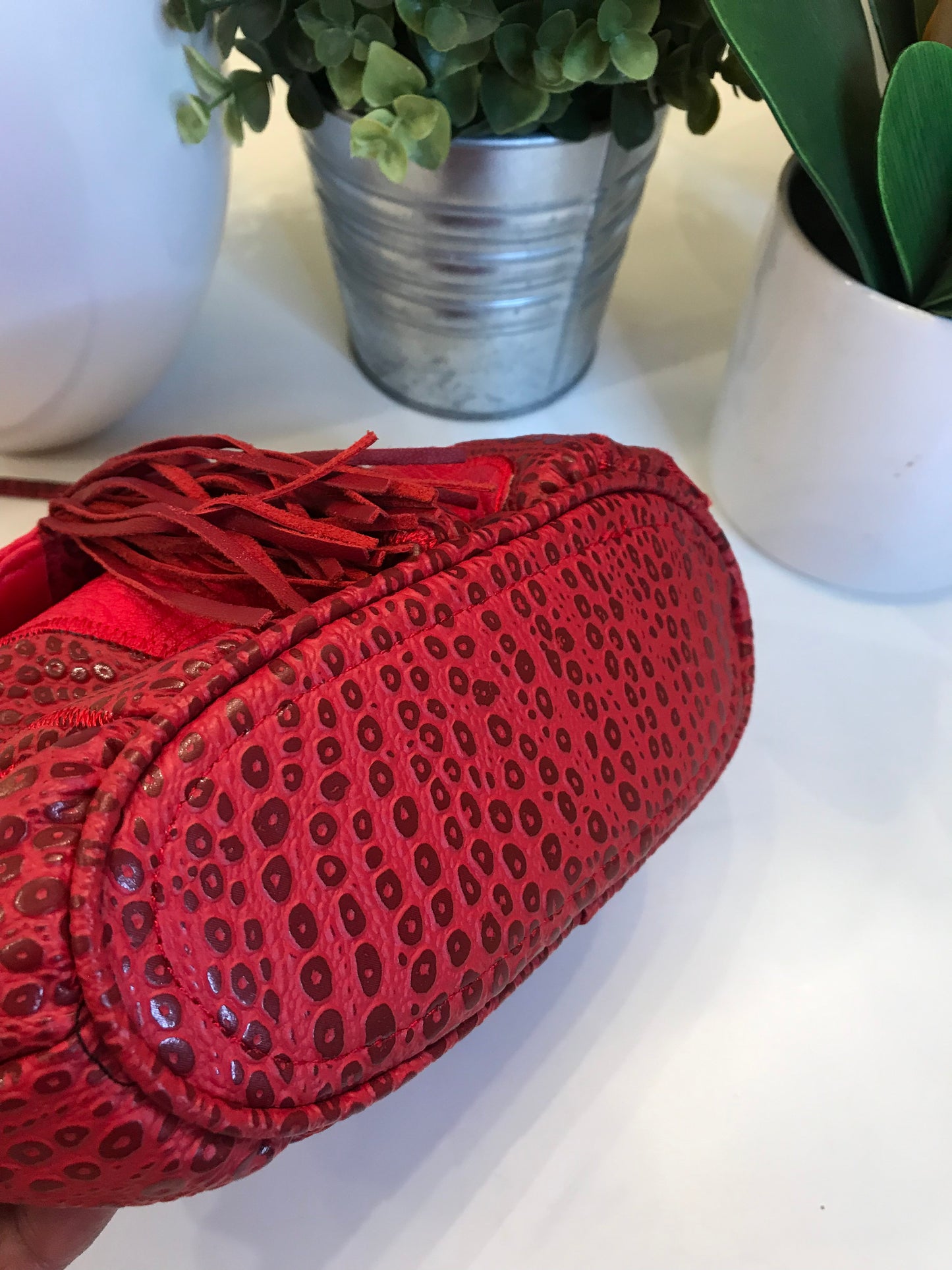 VINTAGE Red Fringe Crossbody!