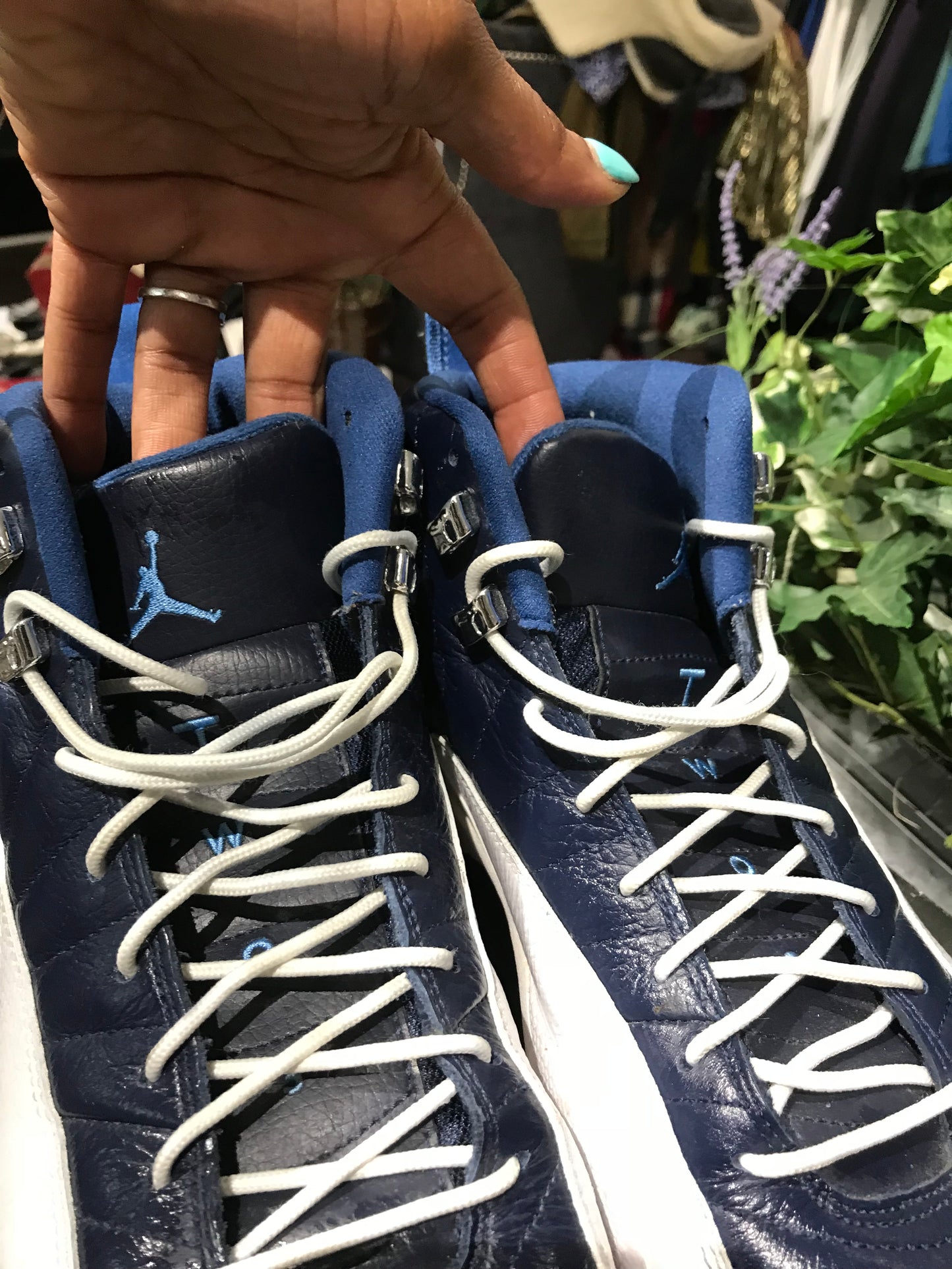 Blue & White Jordan 12’s: Sz 12