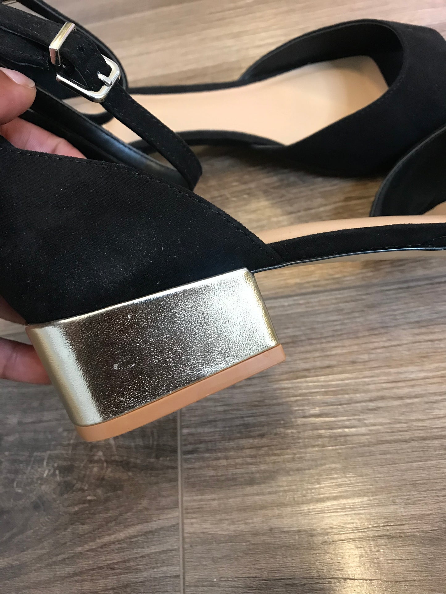 Kaari Blu Gold Heel Sandals! Size 10