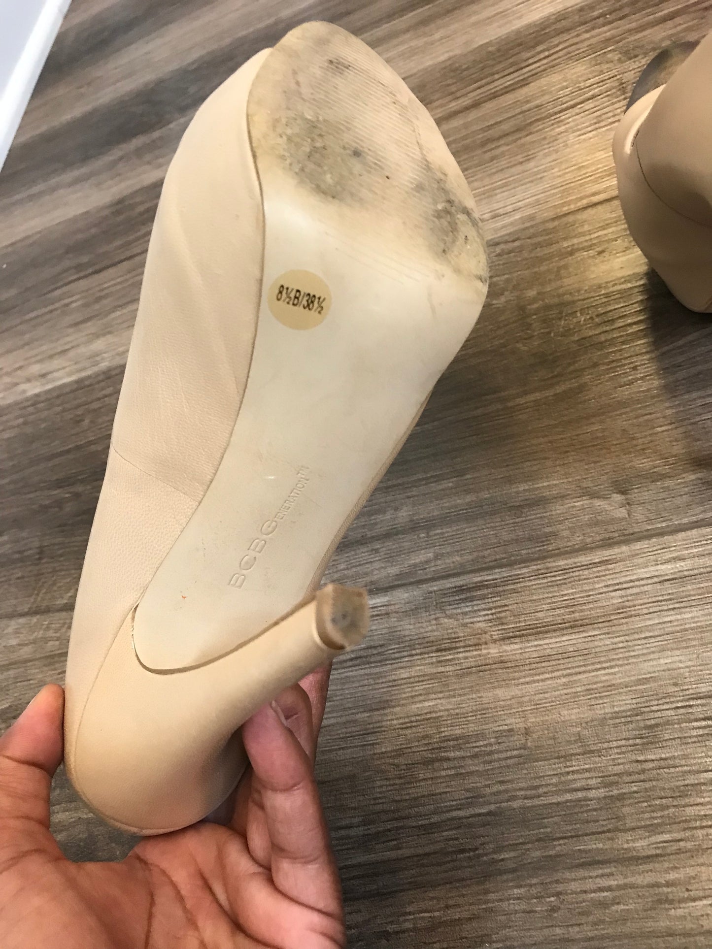 BCBG Nude Platform Heels! Size 8.5