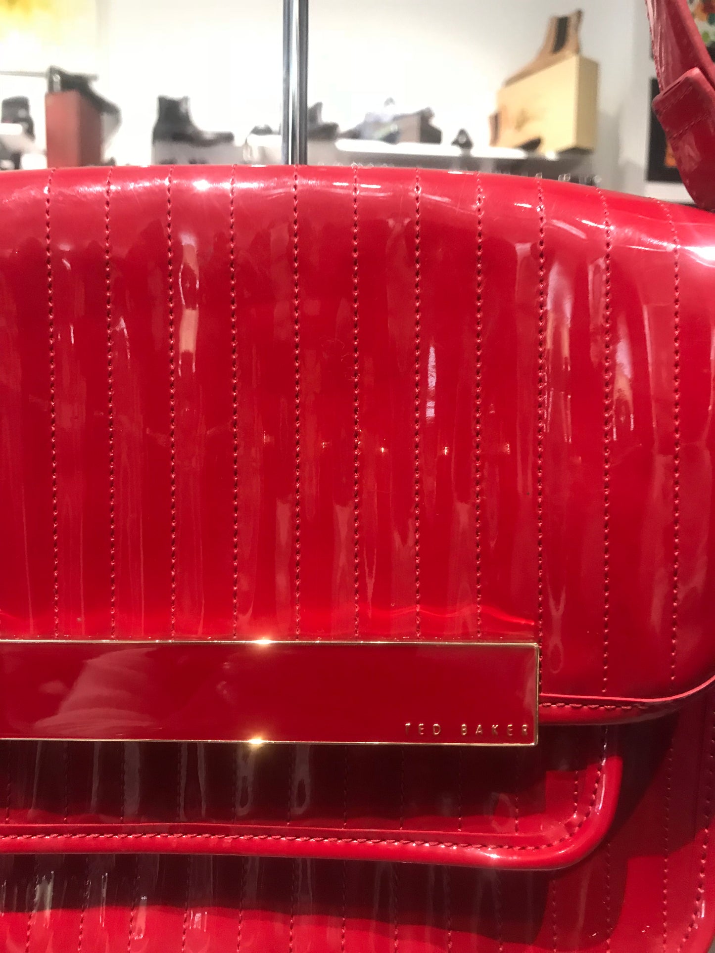 Ted Baker Crimson Patent Crossbody!