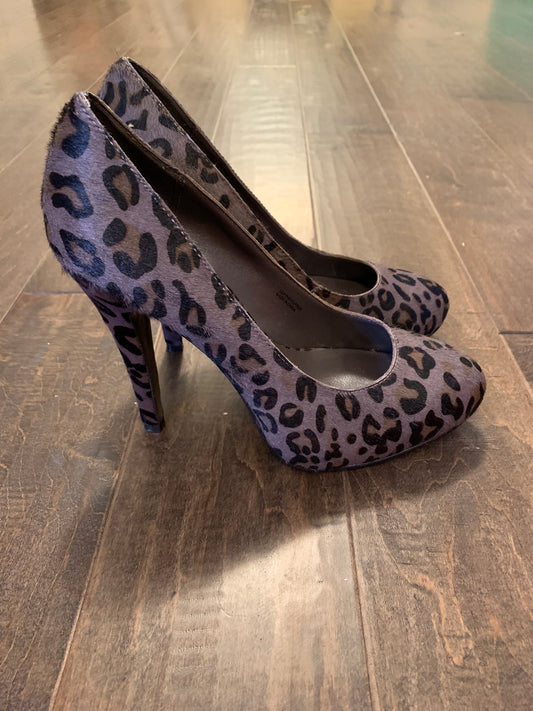 ASH Grey Leopard Heels: Size 40