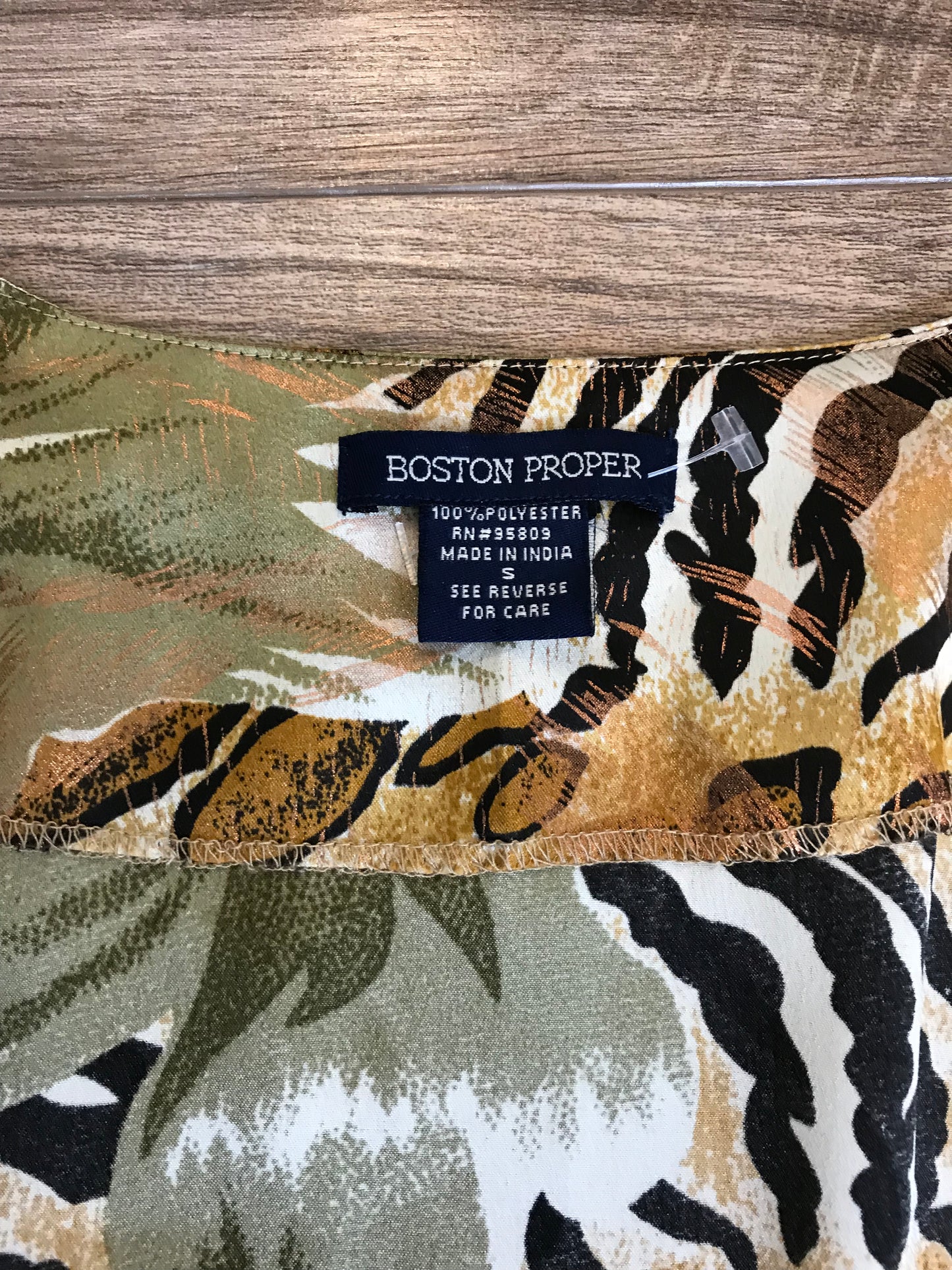 Boston Proper Leopard Satin Tunic: Size S