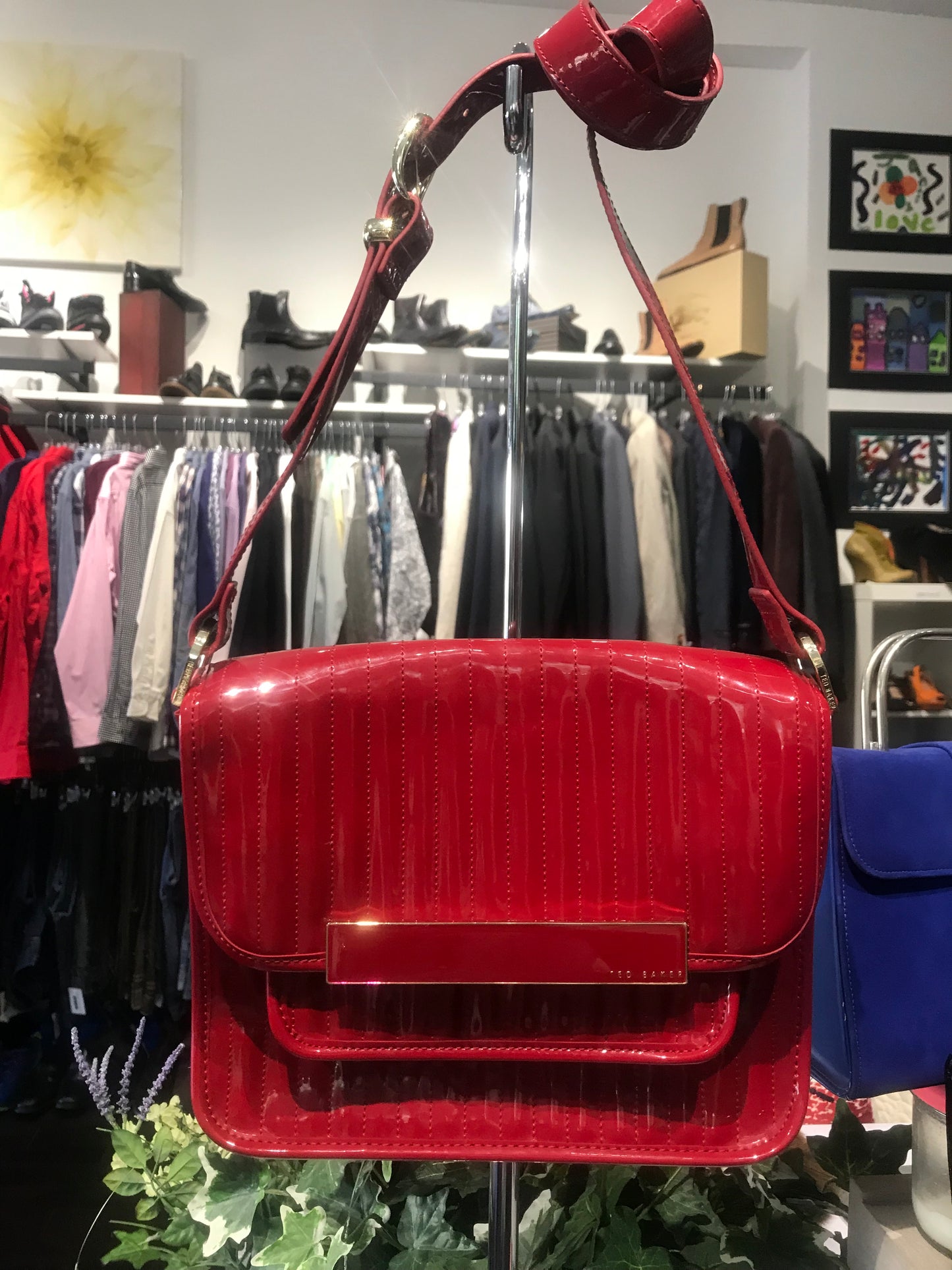 Ted Baker Crimson Patent Crossbody!