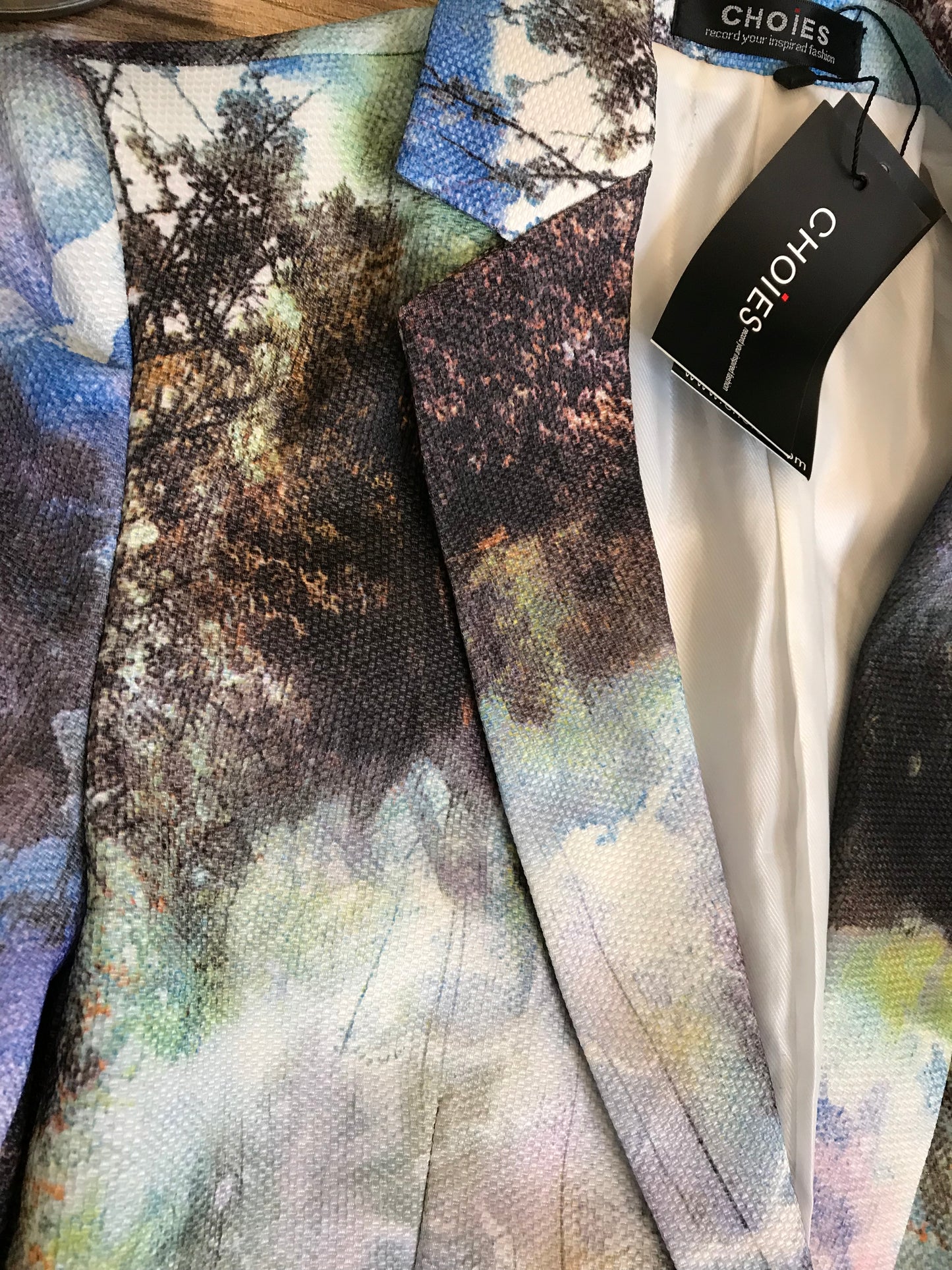 Choies Watercolor Blazer: Size S