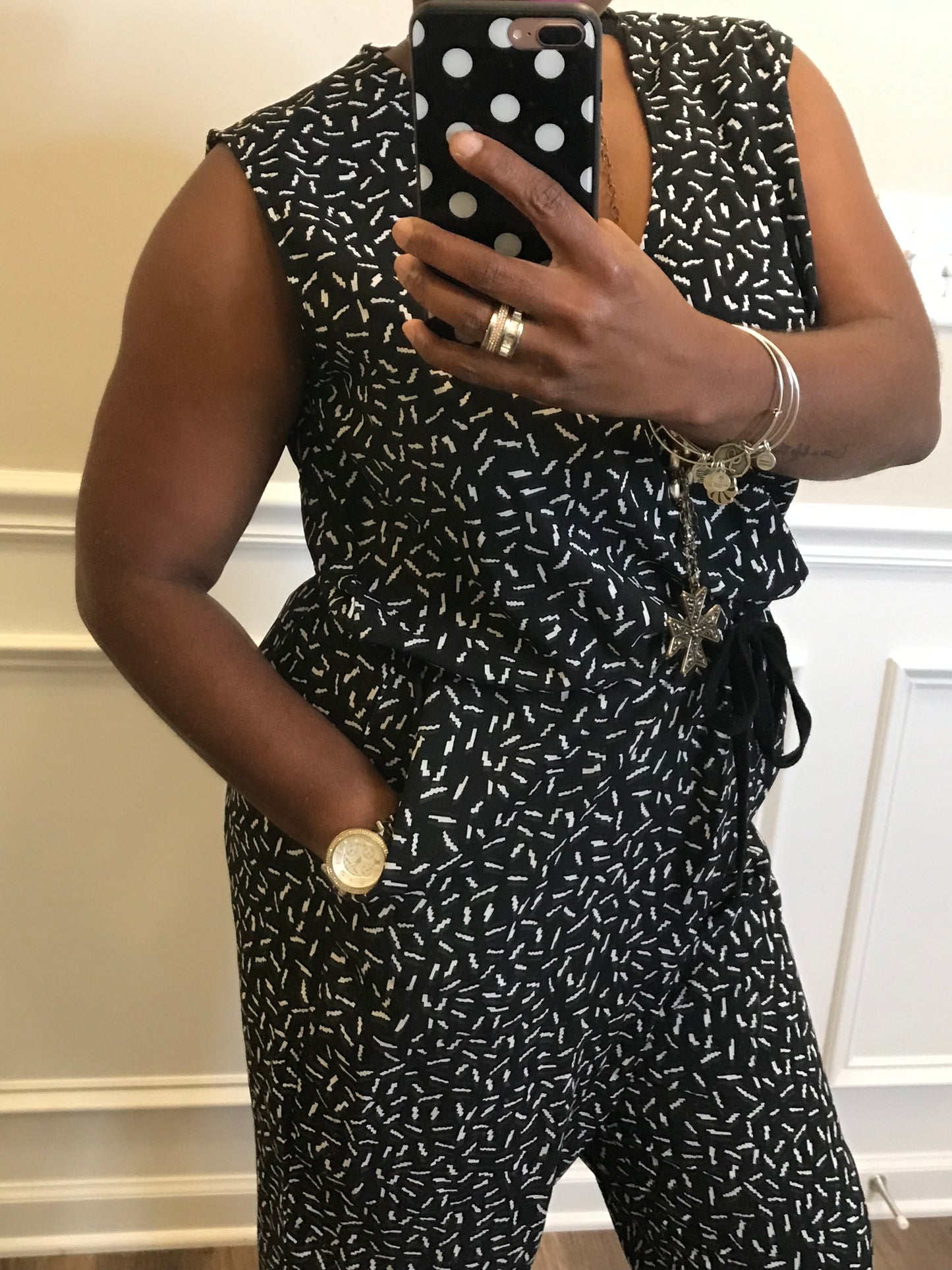 BLACK & WHITE Printed Jumper! Size 1X