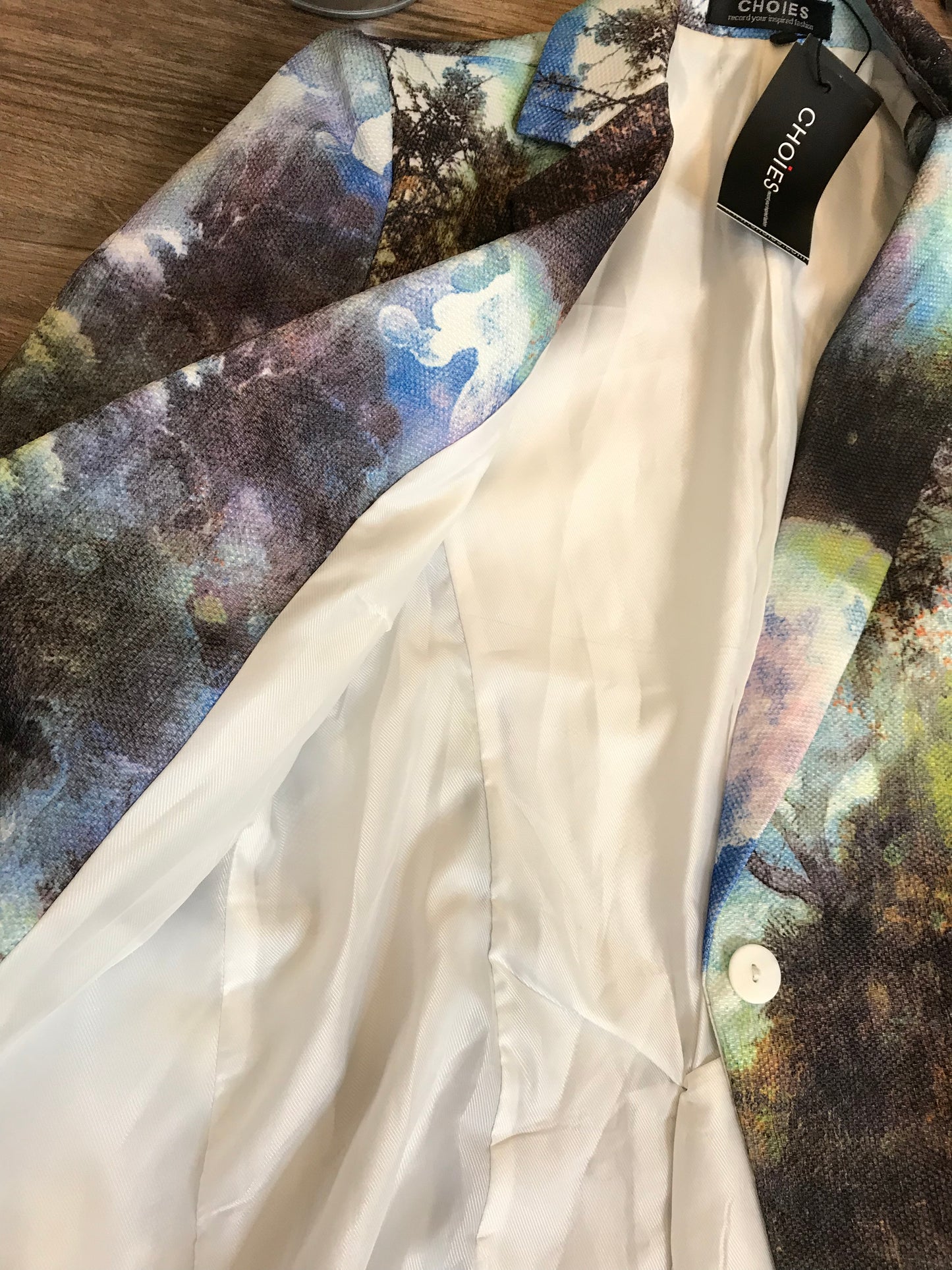 Choies Watercolor Blazer: Size S