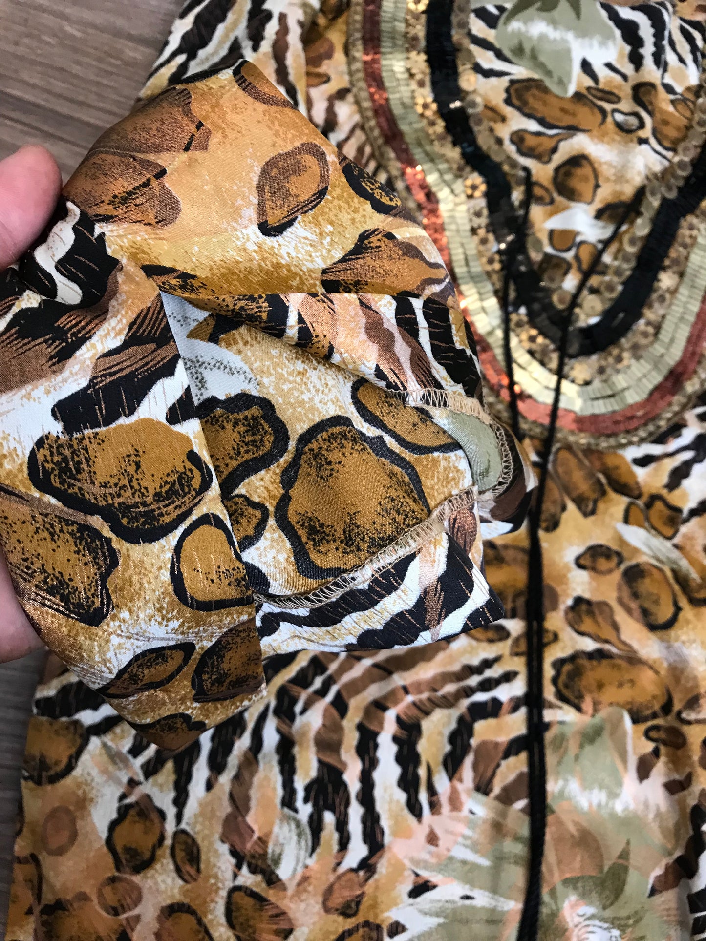 Boston Proper Leopard Satin Tunic: Size S