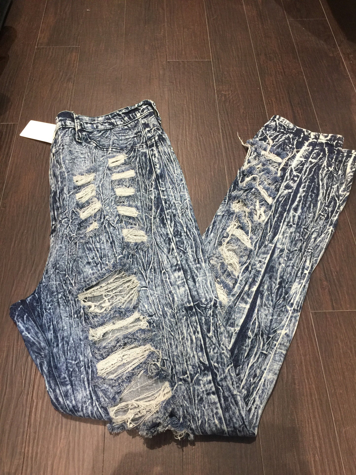 Aphrodite Dark DISTRESSED Denim: Sz XL