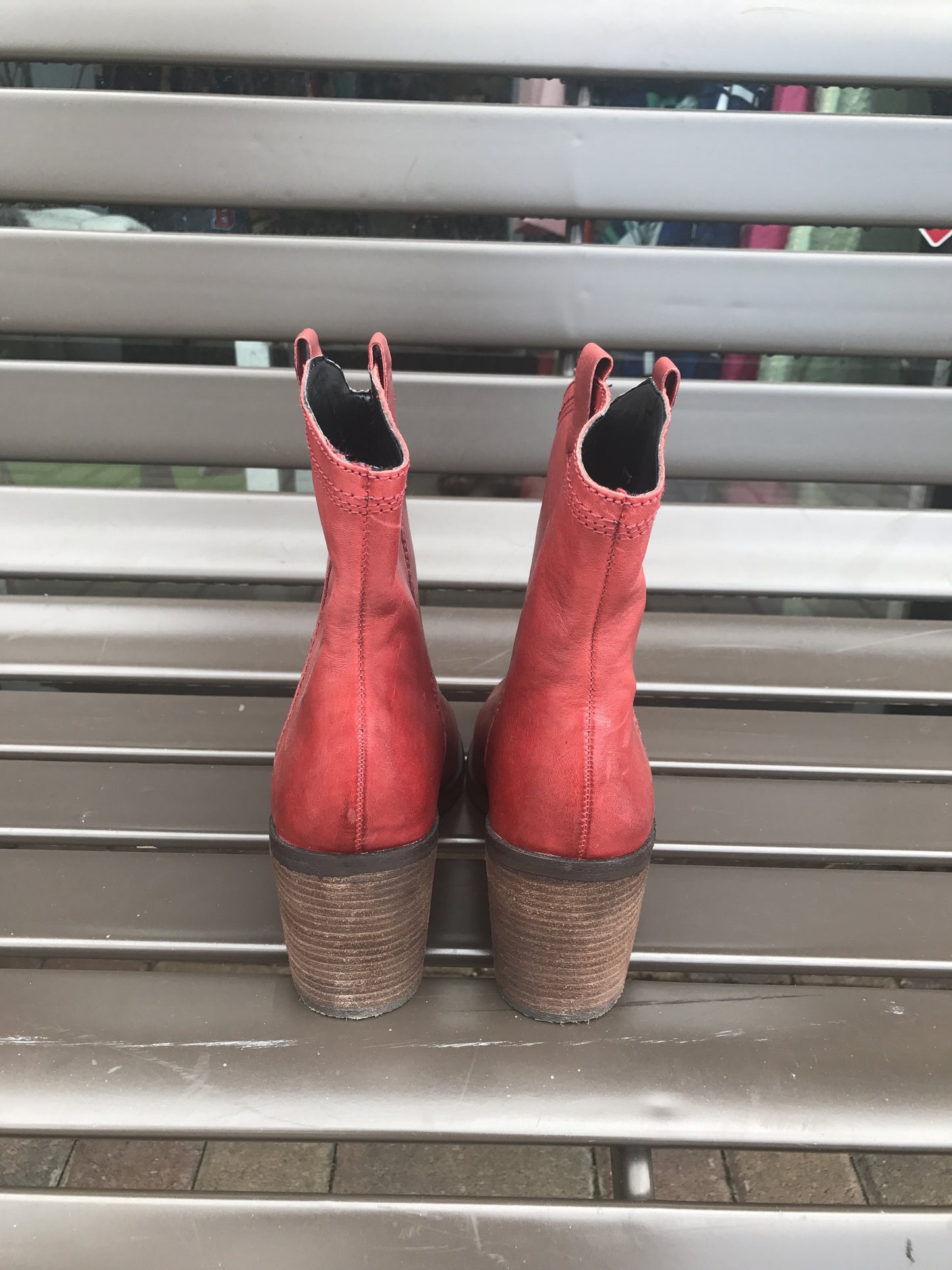 Boutique 9 Red Leather Cowboy Boots: Size 8.5