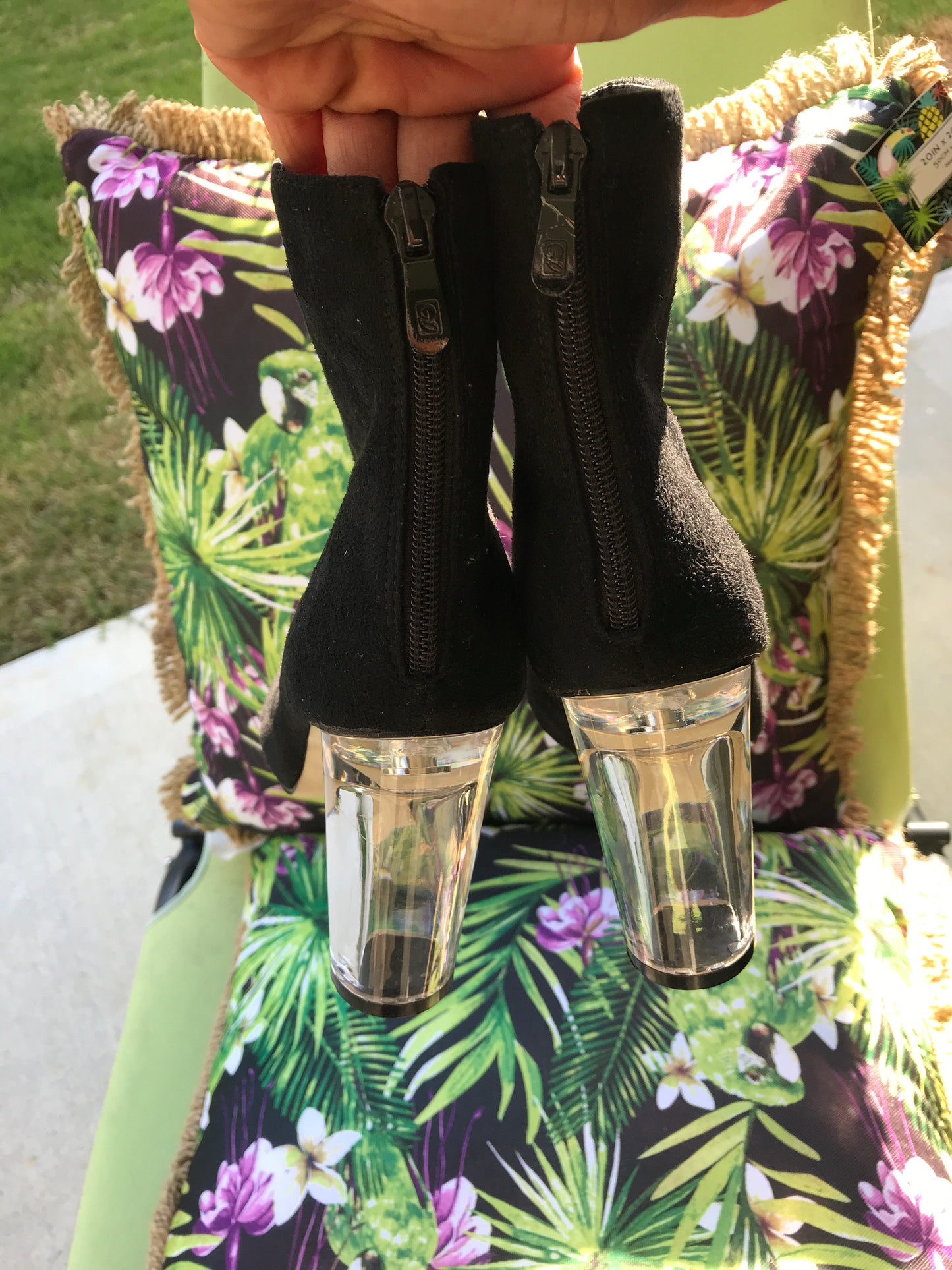 BooHoo Peep Toe Bootie: Size 8