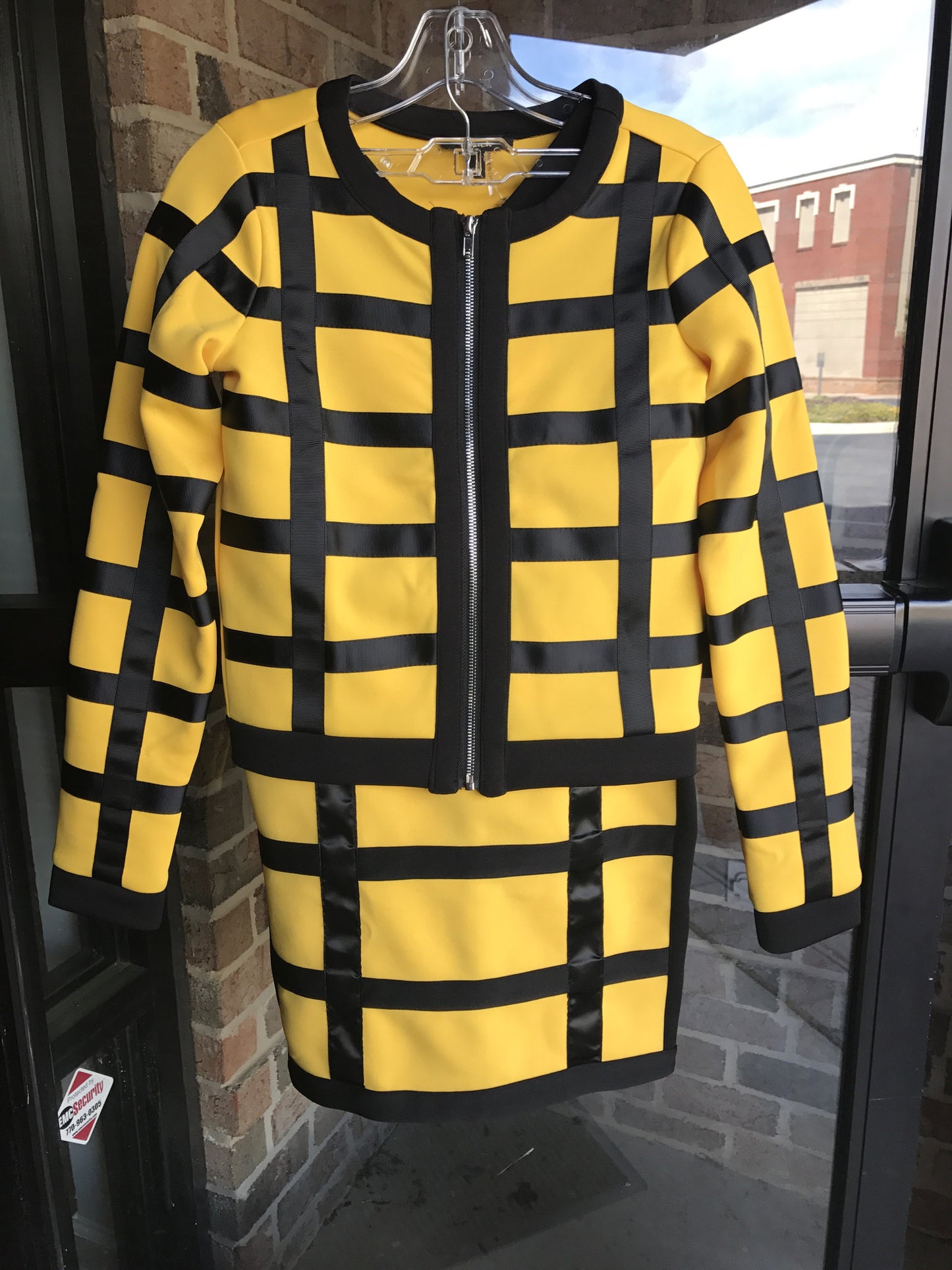 Black 3PC Canary/ Black Dress Set: Sz S