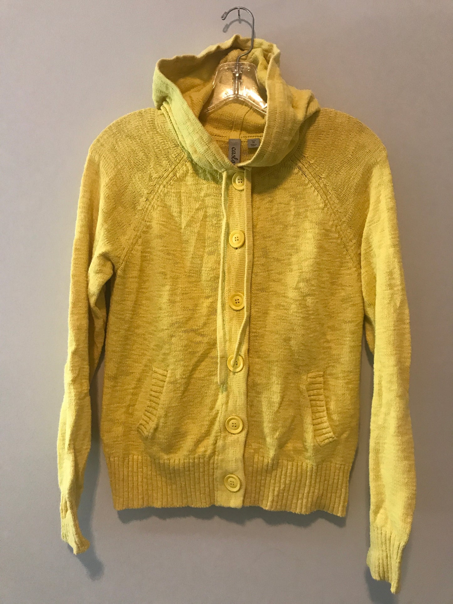 Canary Cardigan Hoodie: Sz M