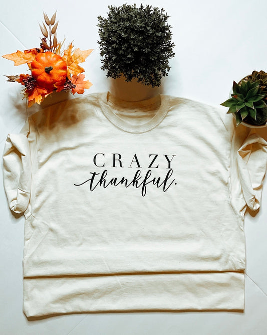 GGM! Crazy Thankful Tee. NATURAL
