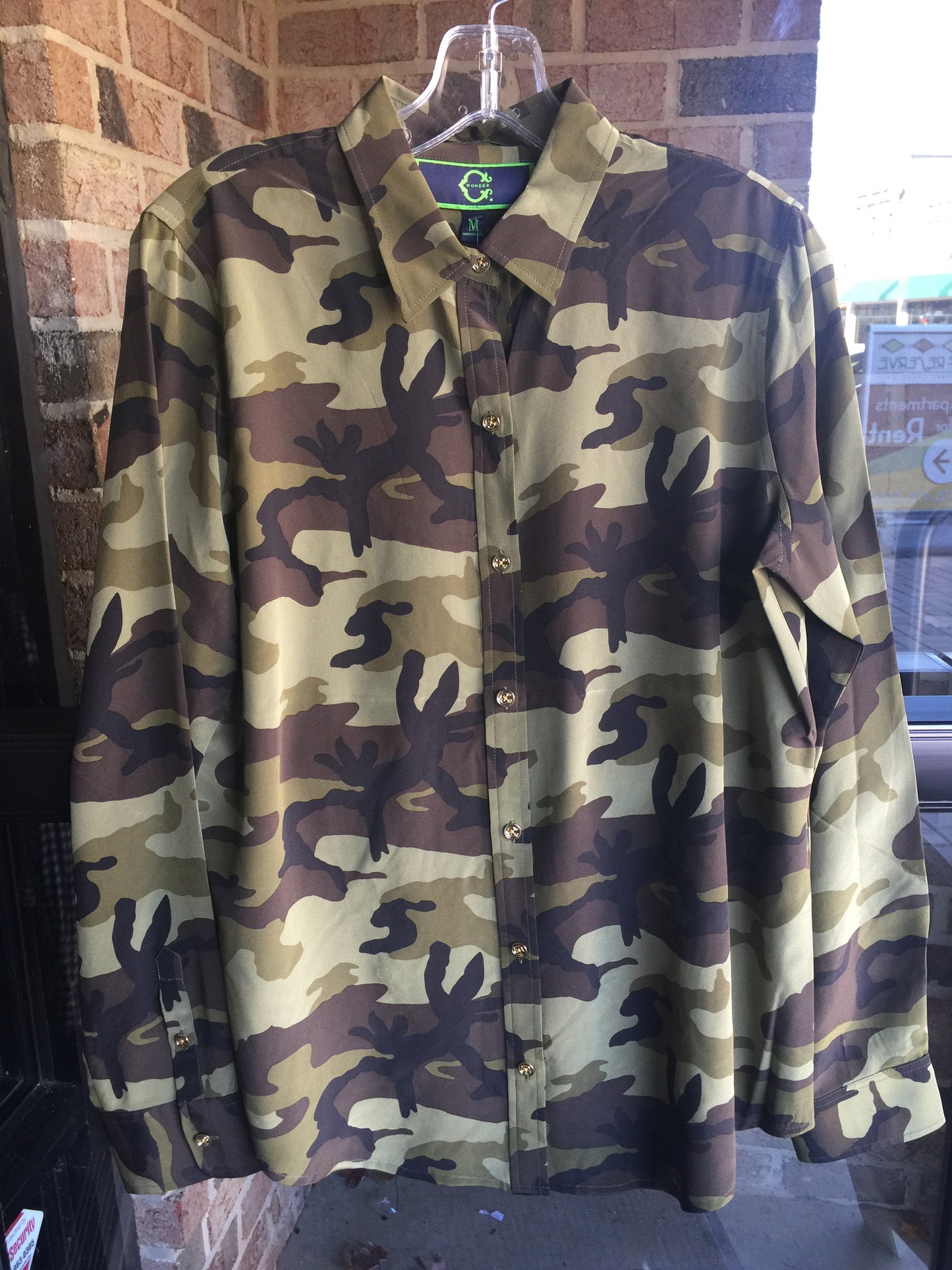 C Wonder Silk Camo Top: Sz M