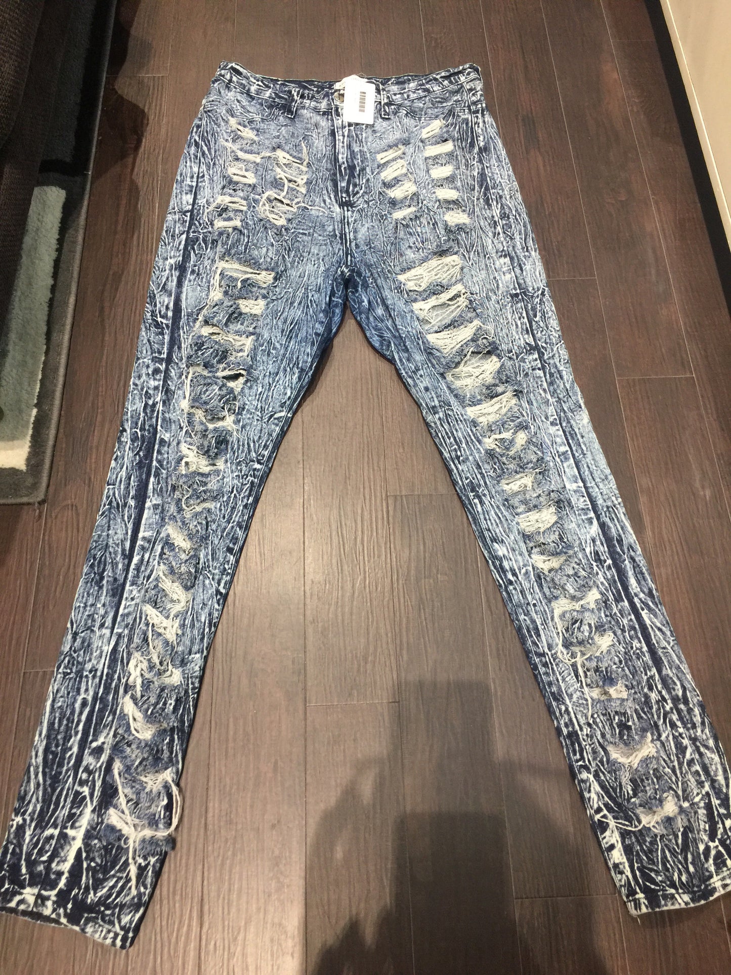 Aphrodite Dark DISTRESSED Denim: Sz XL