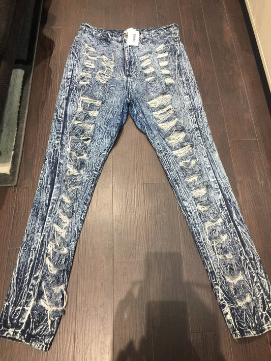 Aphrodite Dark DISTRESSED Denim: Sz XL