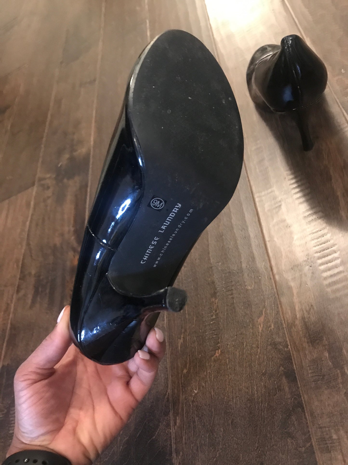 Chinese Laundry Patent Heels: Sz 9
