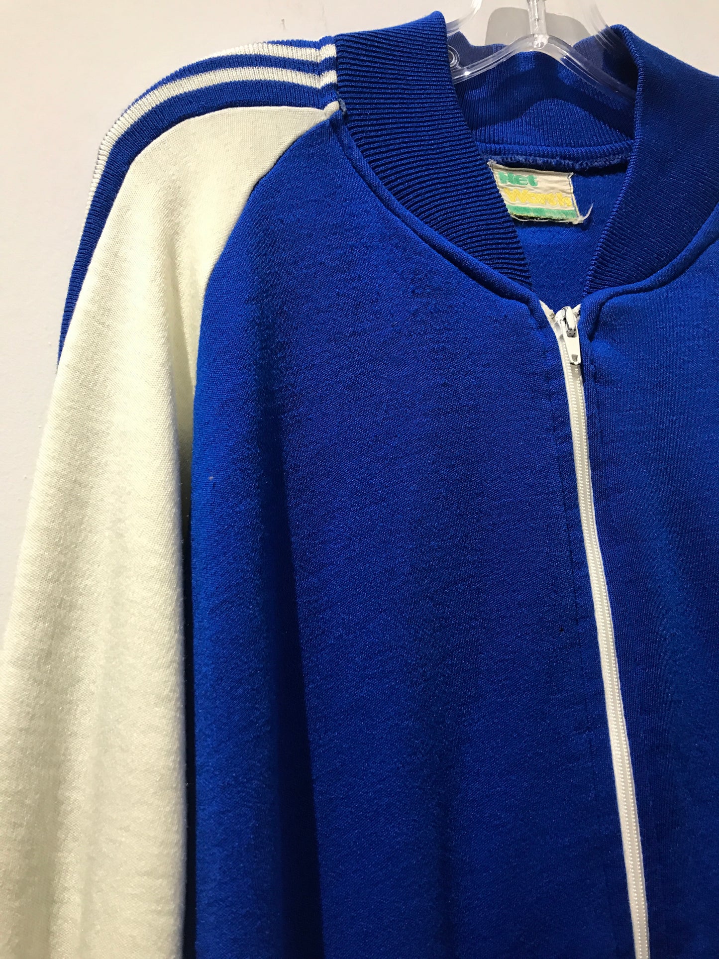 Vintage Knit Track Jacket: Sz M/L