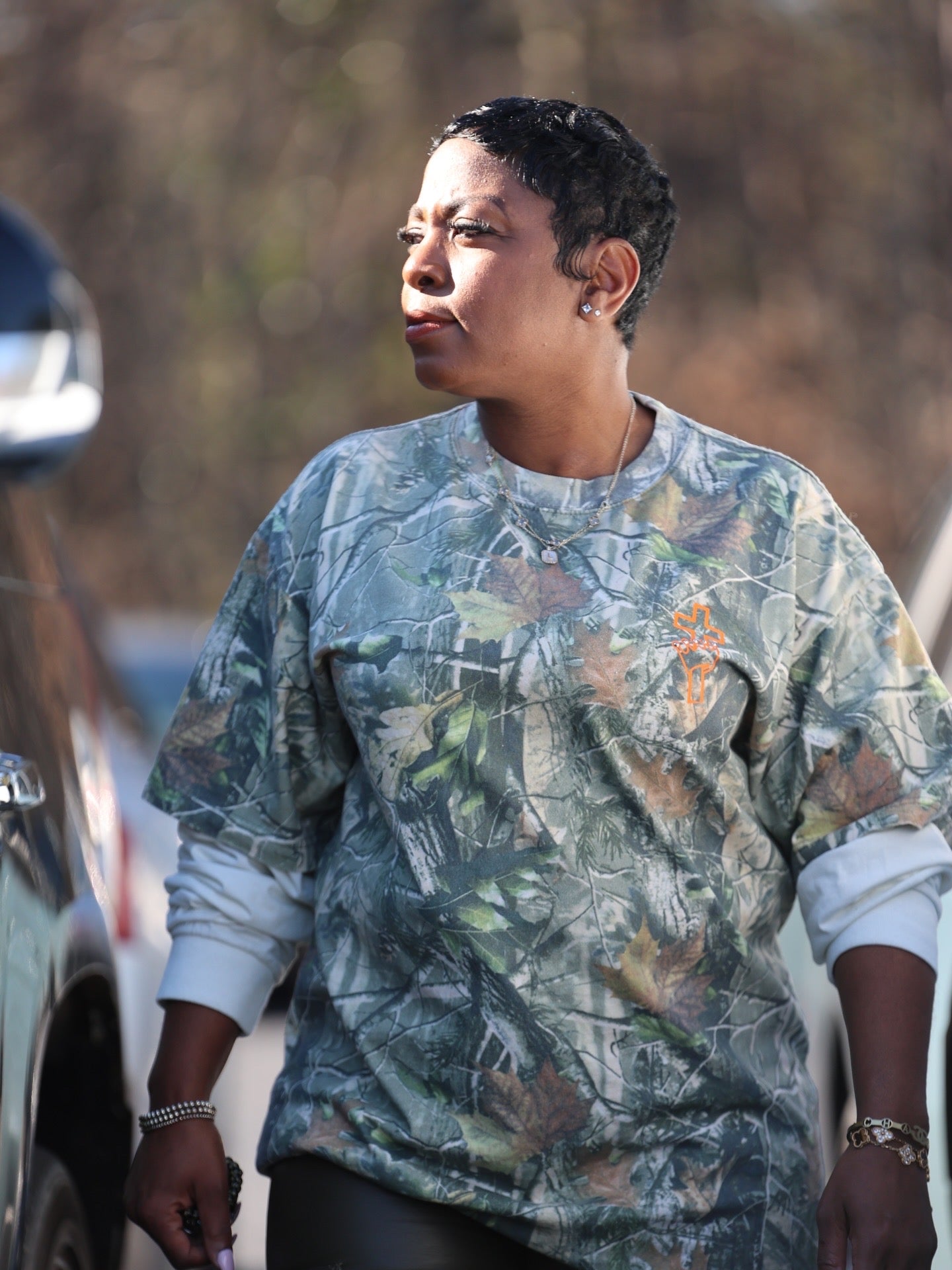 GGM! INVITE JESUS. DEADWOOD CAMO SKATER TEE