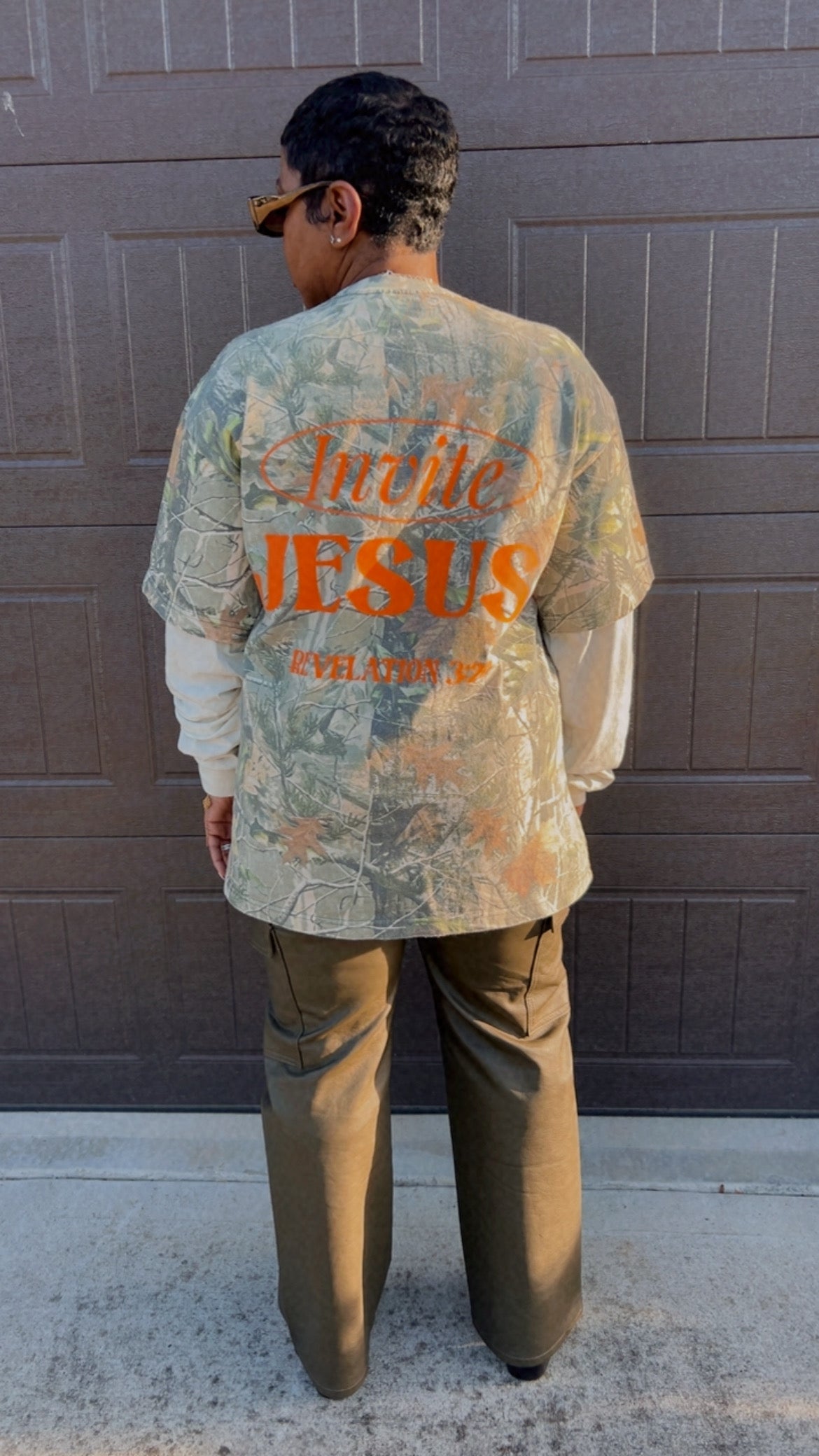 GGM! INVITE JESUS. DEADWOOD CAMO SKATER TEE