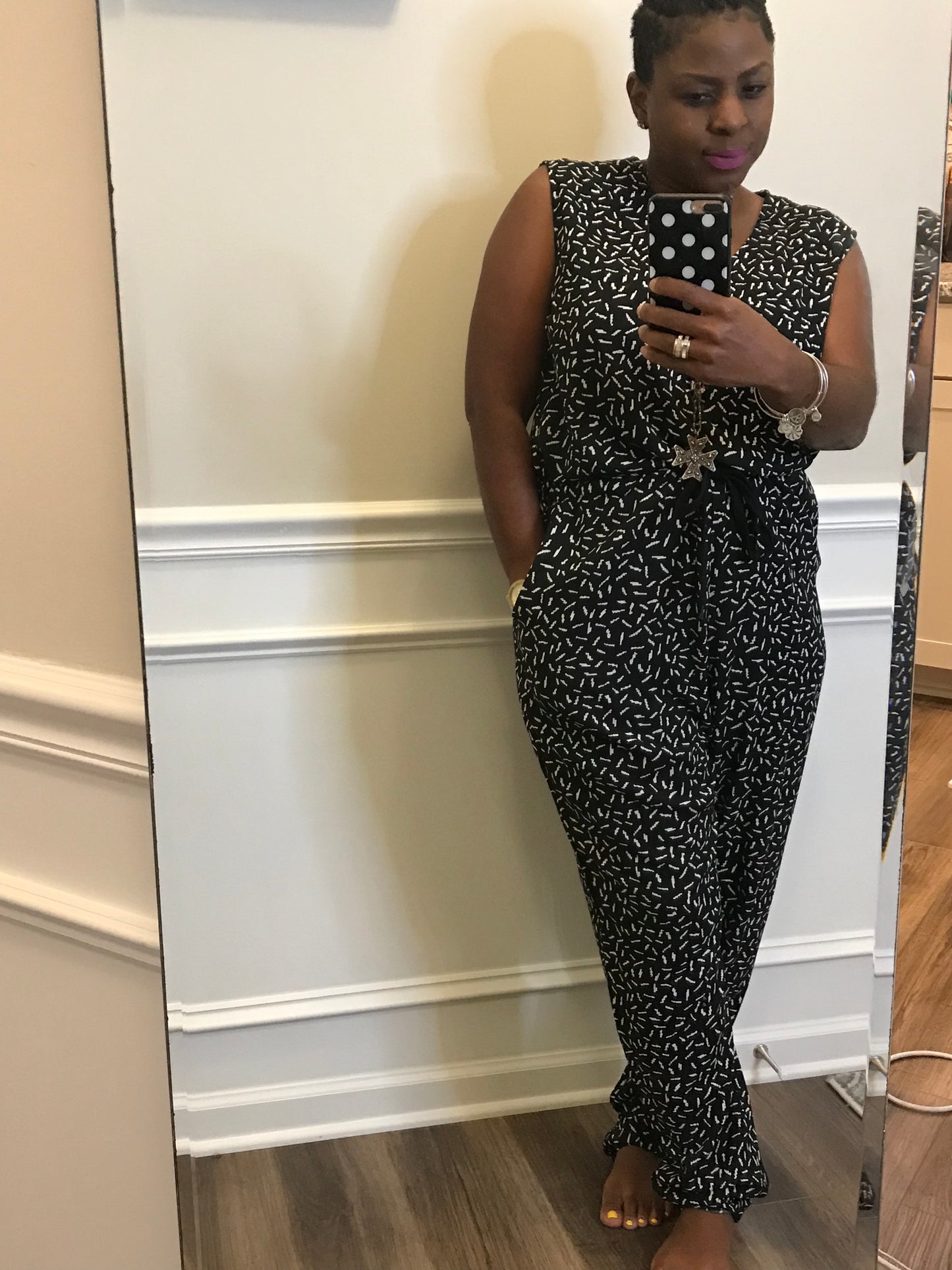 BLACK & WHITE Printed Jumper! Size 1X