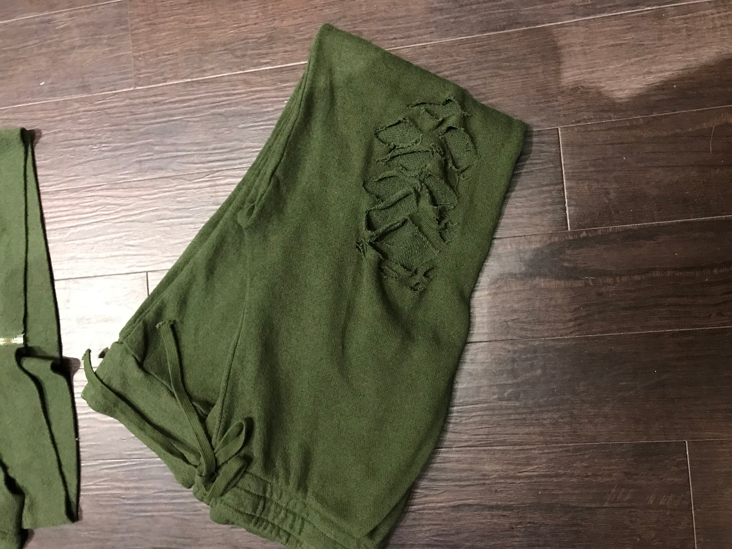 Army Green Distressed Jogger Set!