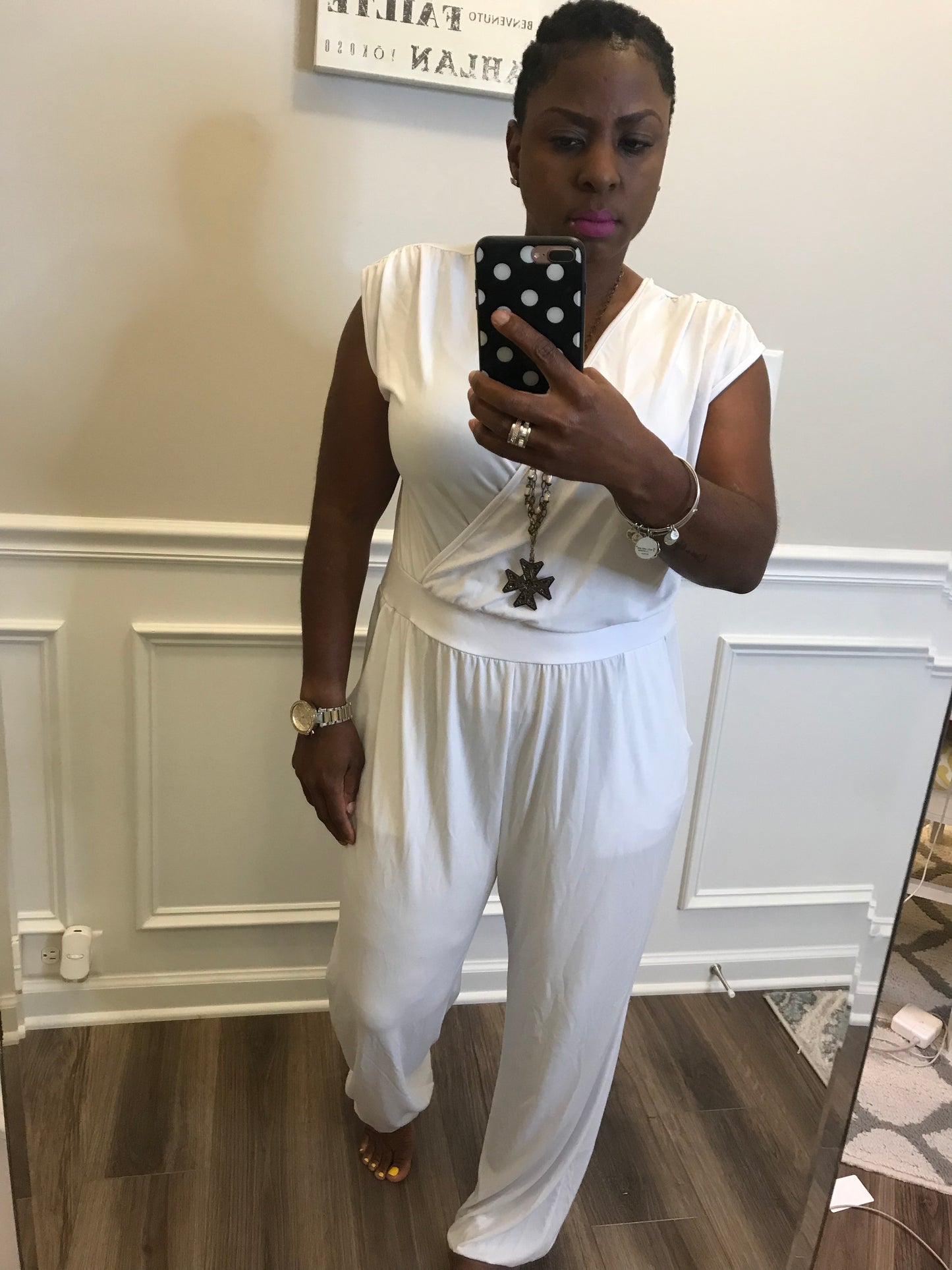 Crisp White Jumper! Size1X