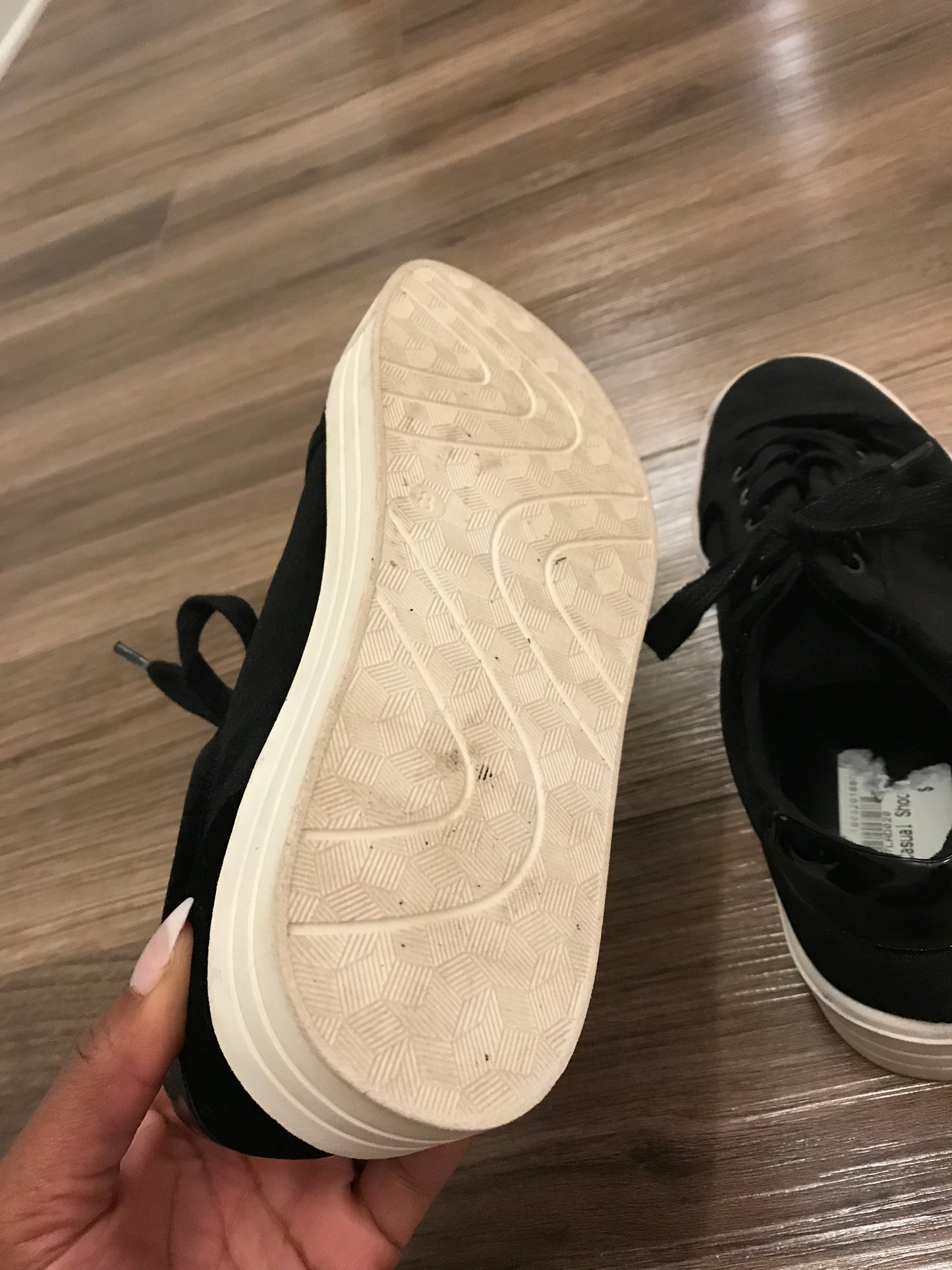 Velvet Sneakers: Size 8