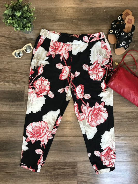 Chico’s Floral Jogger Pants: Size L (12)