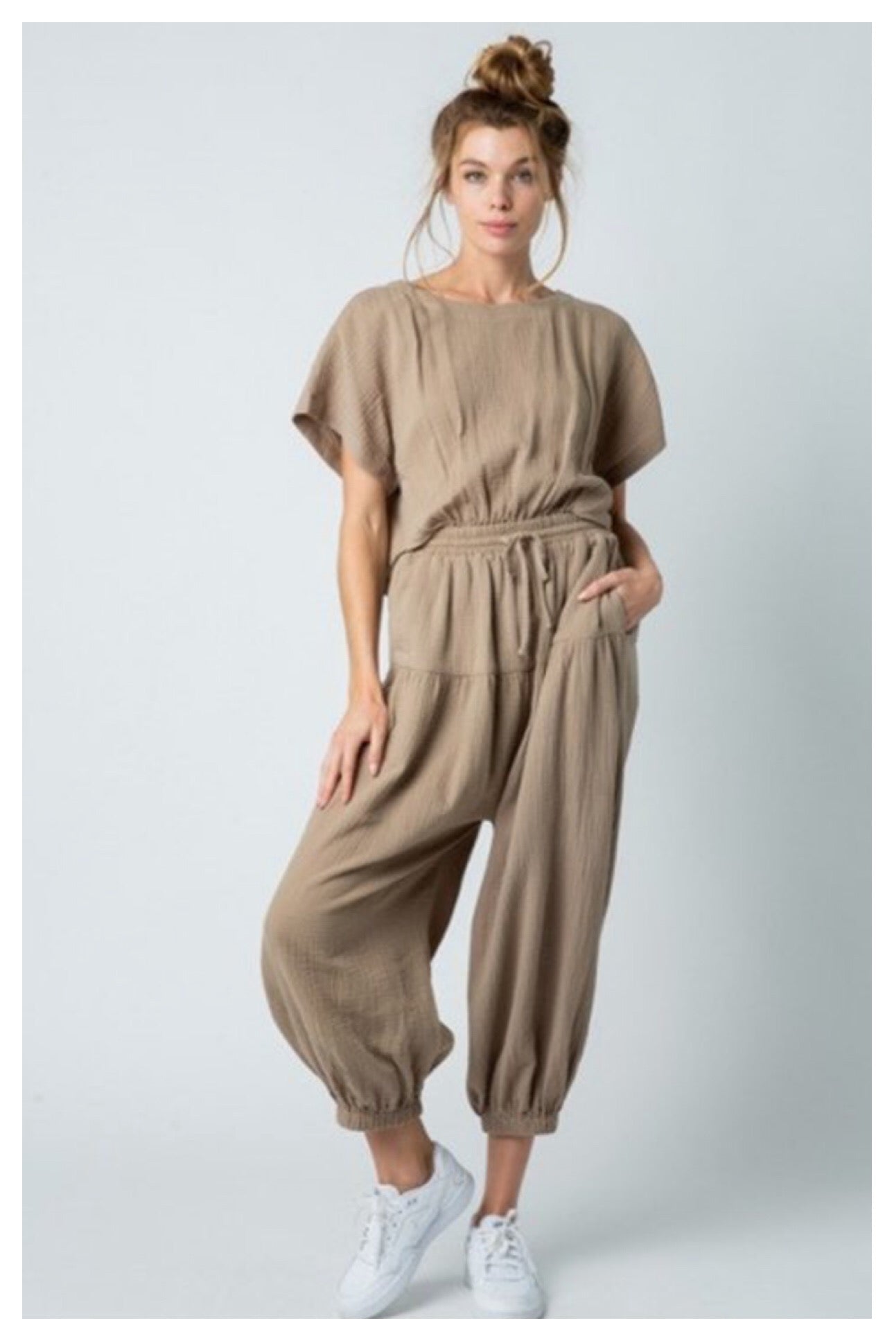 PREORDER: Linen Jogger Jumpsuit! Sizes S-L