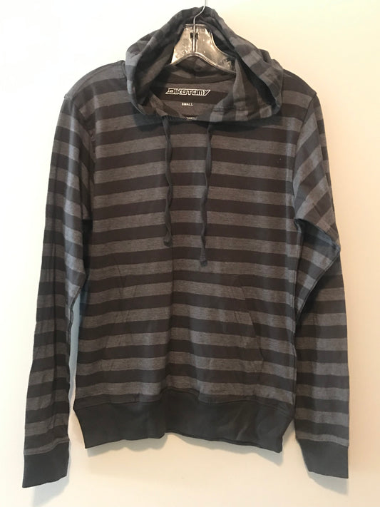 Greay Striped Hoodie: Sz S