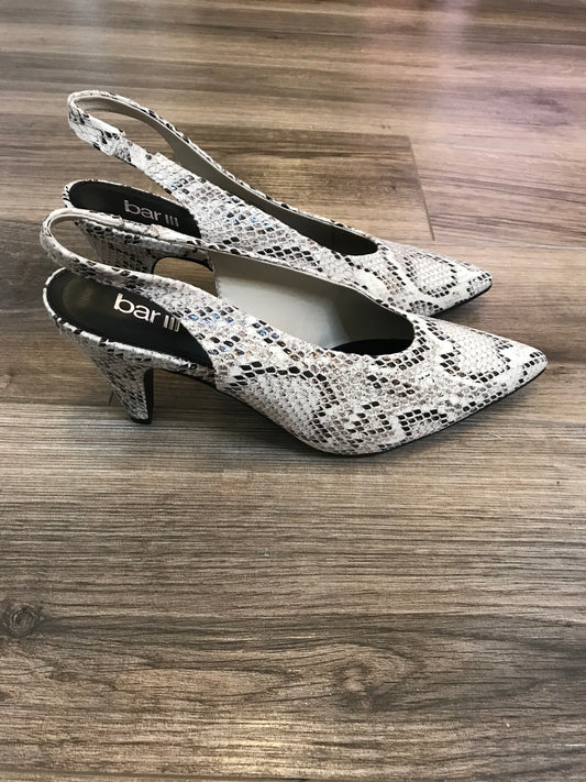 BAR II Snakeskin Slingback Heels! Size 9