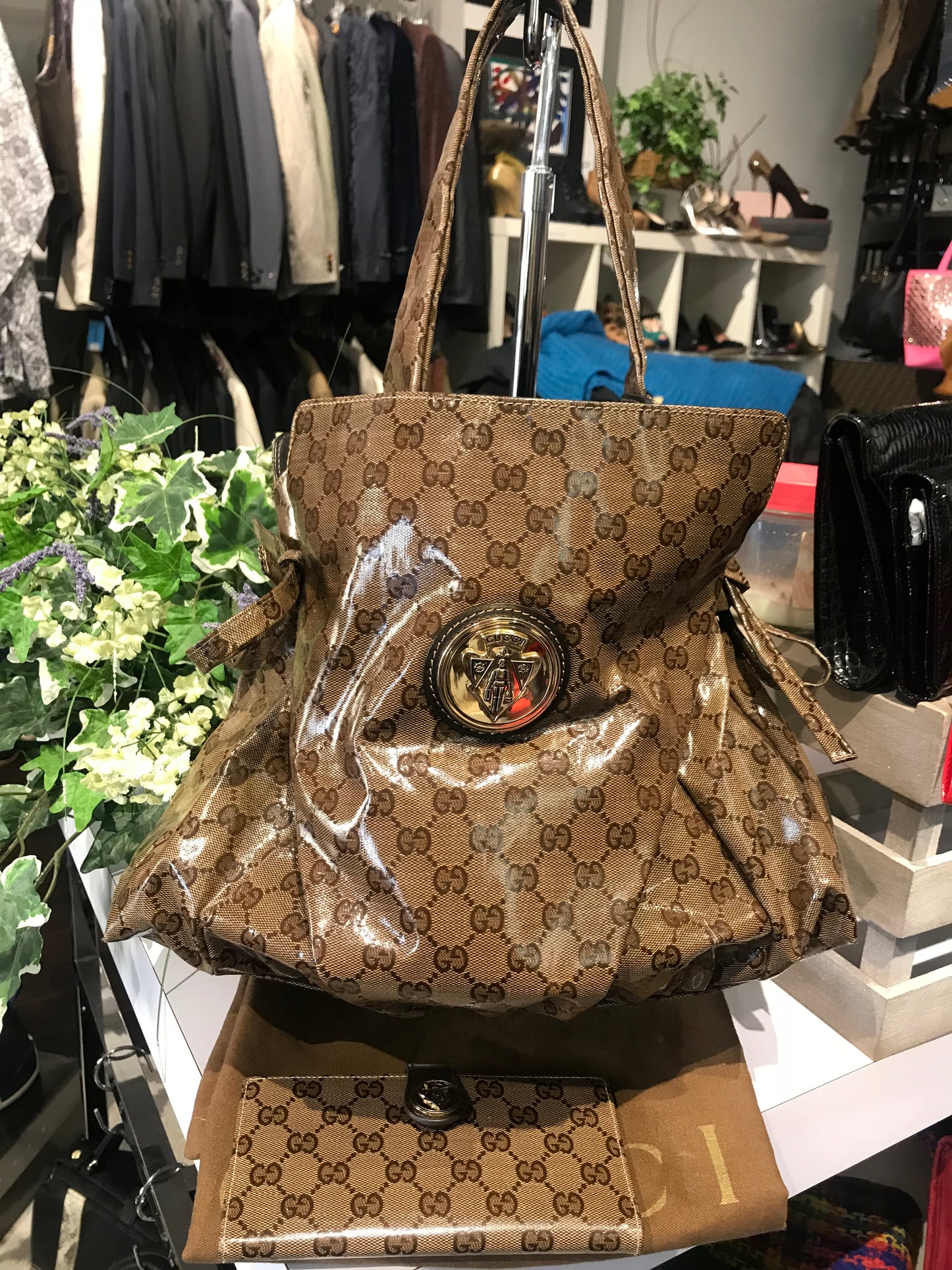 Gucci GUCCISSIMA Joy Crystal Handbag w/ Wallet!