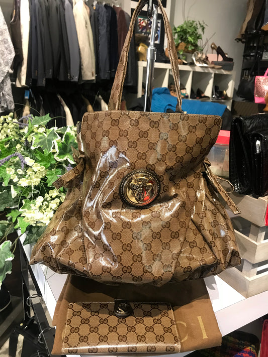 Gucci GUCCISSIMA Joy Crystal Handbag w/ Wallet!