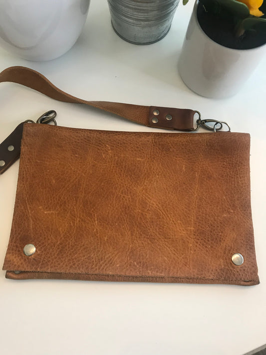 HANDMADE LEATHER CROSSBODY!!
