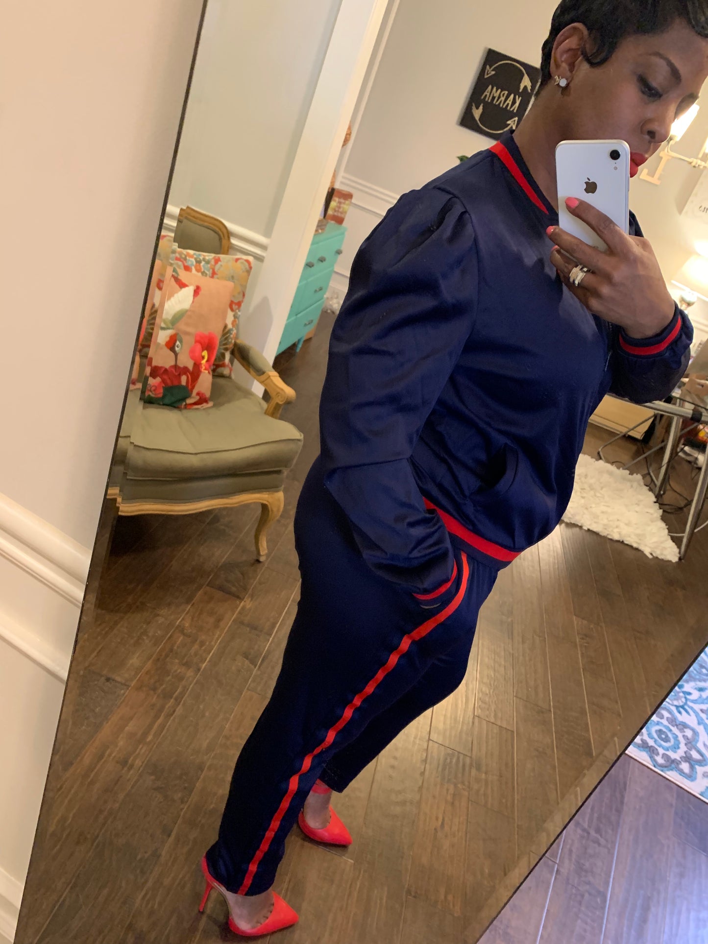 Navy Love Jogger 2-Pc Set: Sizes S-XL